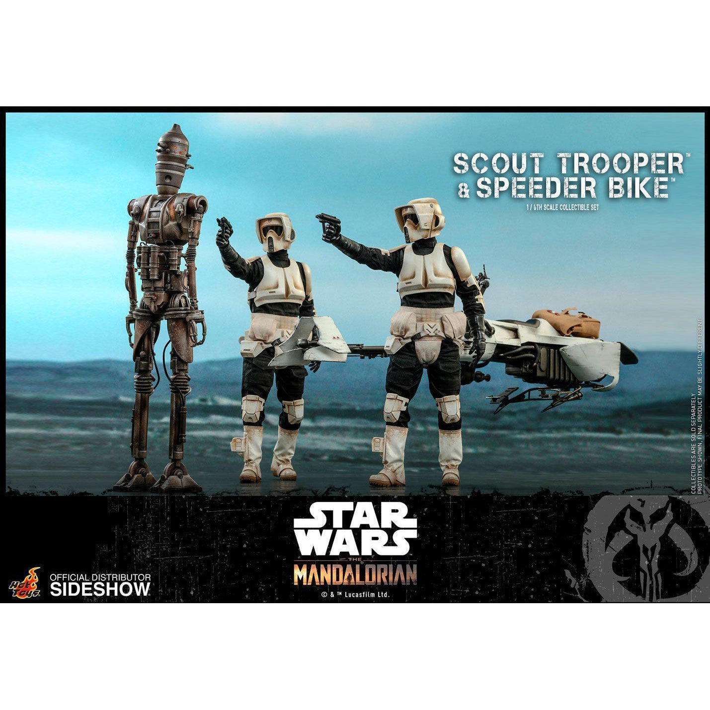Star Wars: The Mandalorian - Scout Trooper and Speeder Bike 1:6 VORBESTELLUNG!-Actionfiguren-Hot Toys-mighty-underground