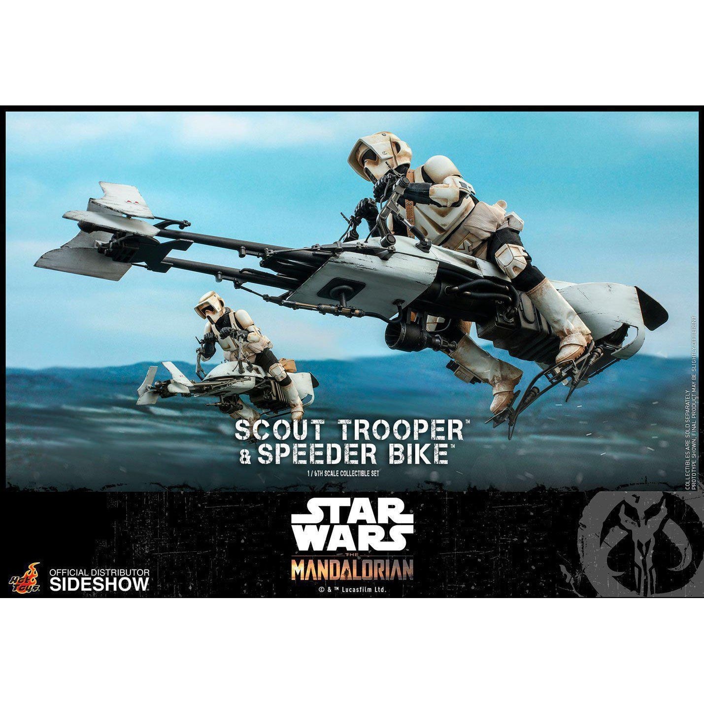 Star Wars: The Mandalorian - Scout Trooper and Speeder Bike 1:6 VORBESTELLUNG!-Actionfiguren-Hot Toys-mighty-underground