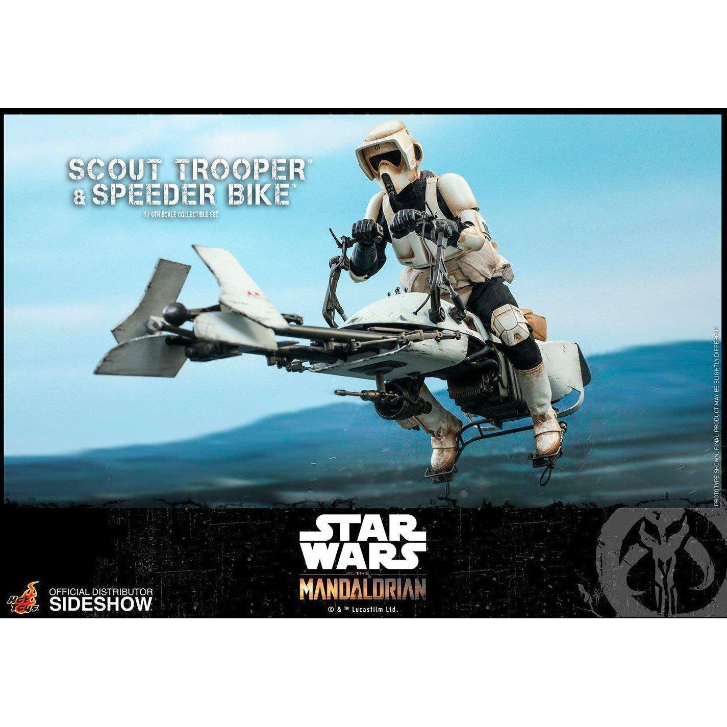 Star Wars: The Mandalorian - Scout Trooper and Speeder Bike 1:6 VORBESTELLUNG!-Actionfiguren-Hot Toys-mighty-underground