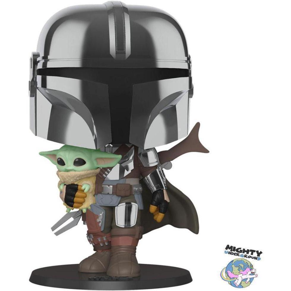 Star Wars: The Mandalorian and The Child (Chrome) - Super Sized Pop VORBESTELLUNG!-POP! + Funkos-Funko-Mighty Underground