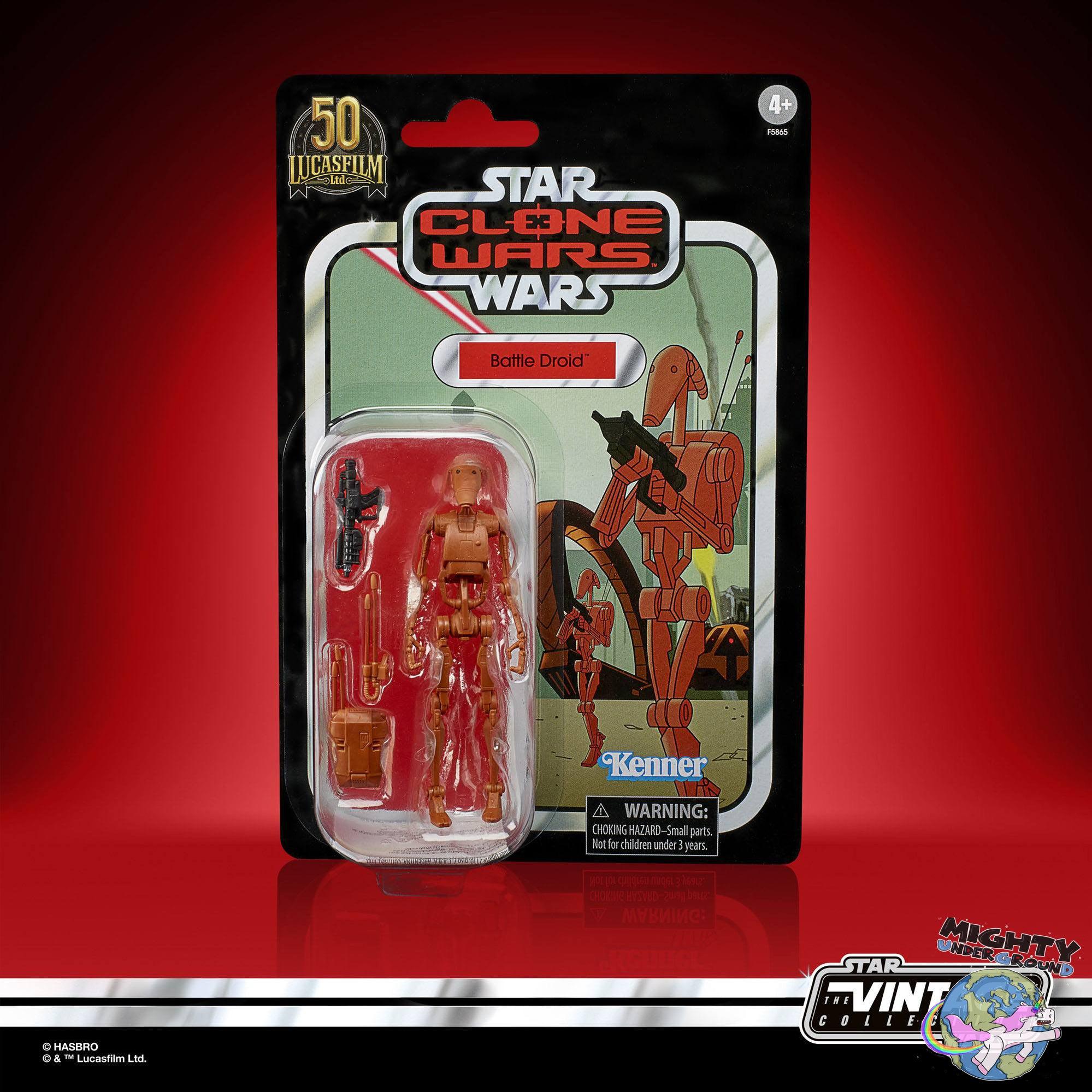 Star Wars Vintage Collection: Battle Droid (The Clone Wars) - 10 cm-Actionfiguren-Hasbro-Mighty Underground