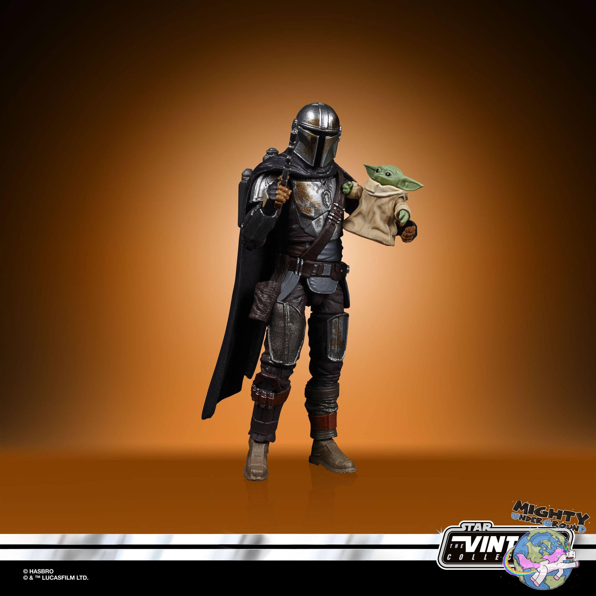 Star Wars Vintage Collection: Din Djarin (The Mandalorian) & Grogu (The Child) - 10 cm-Actionfiguren-Hasbro-Mighty Underground