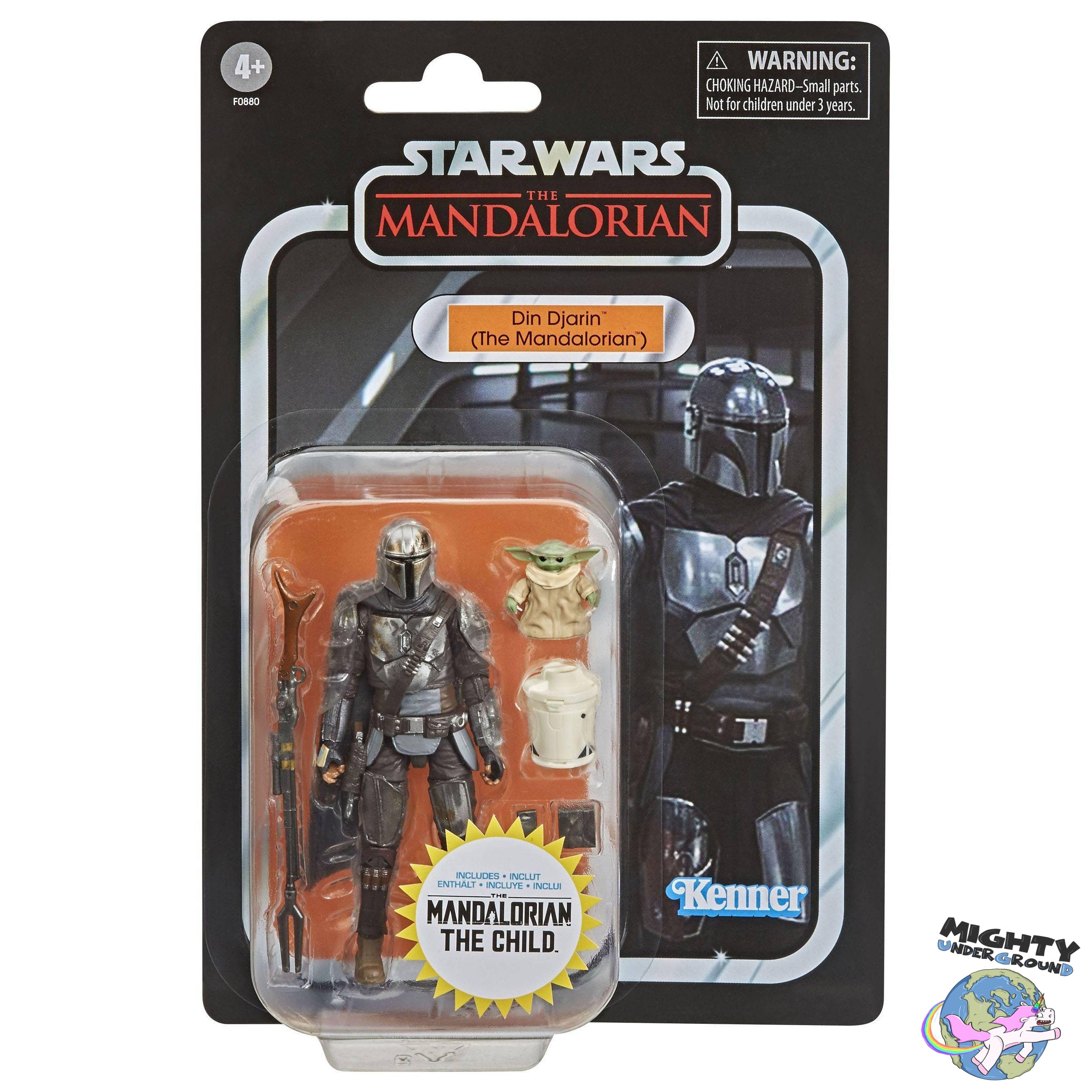 Star Wars Vintage Collection: Din Djarin (The Mandalorian) & Grogu (The Child) - 10 cm-Actionfiguren-Hasbro-Mighty Underground