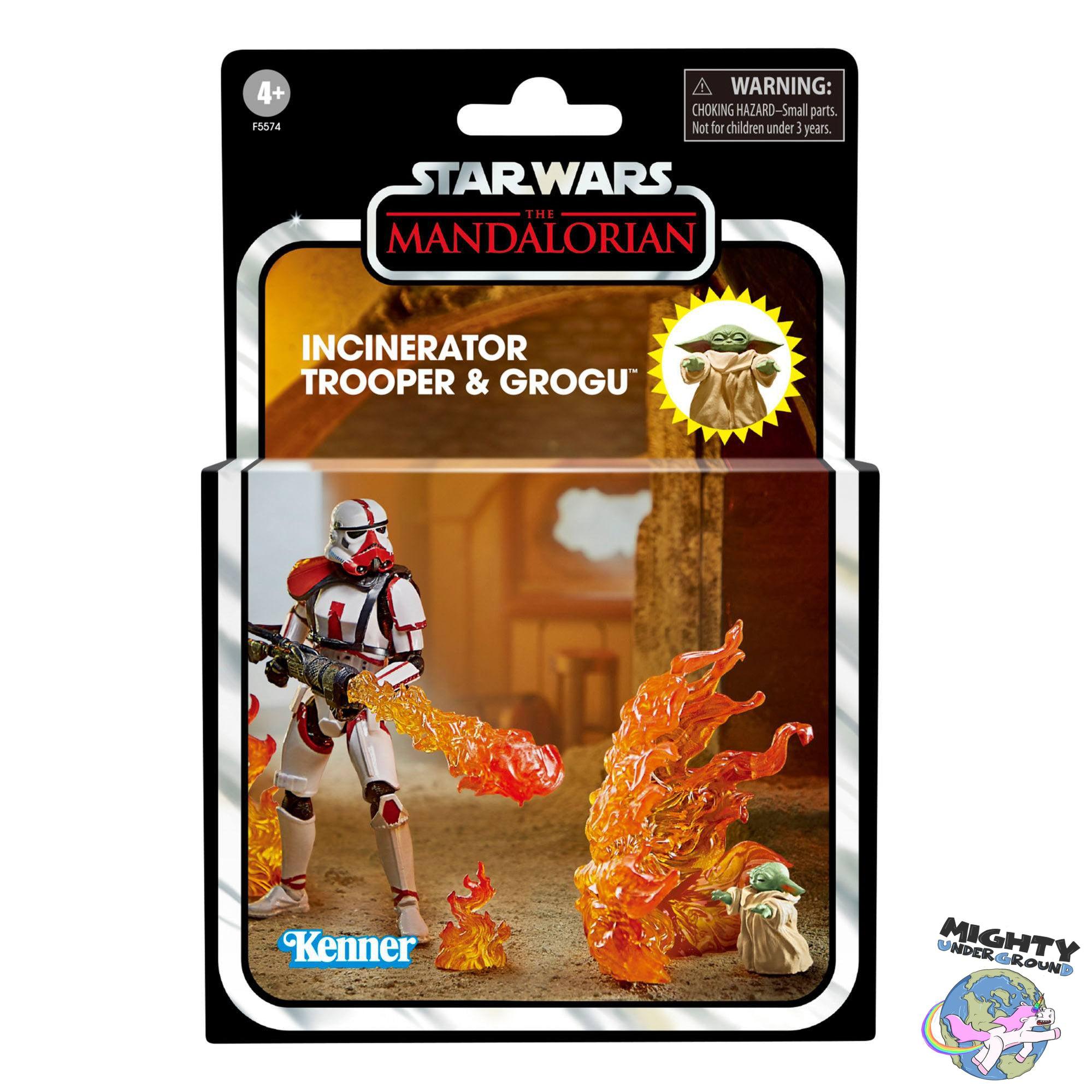 Star Wars Vintage Collection: Incinerator Trooper & Grogu (The Mandalorian) - 10 cm-Actionfiguren-Hasbro-Mighty Underground
