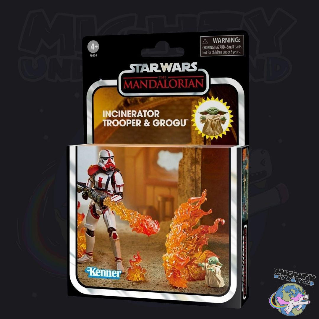 Star Wars Vintage Collection: Incinerator Trooper & Grogu (The Mandalorian) - 10 cm-Actionfiguren-Hasbro-Mighty Underground