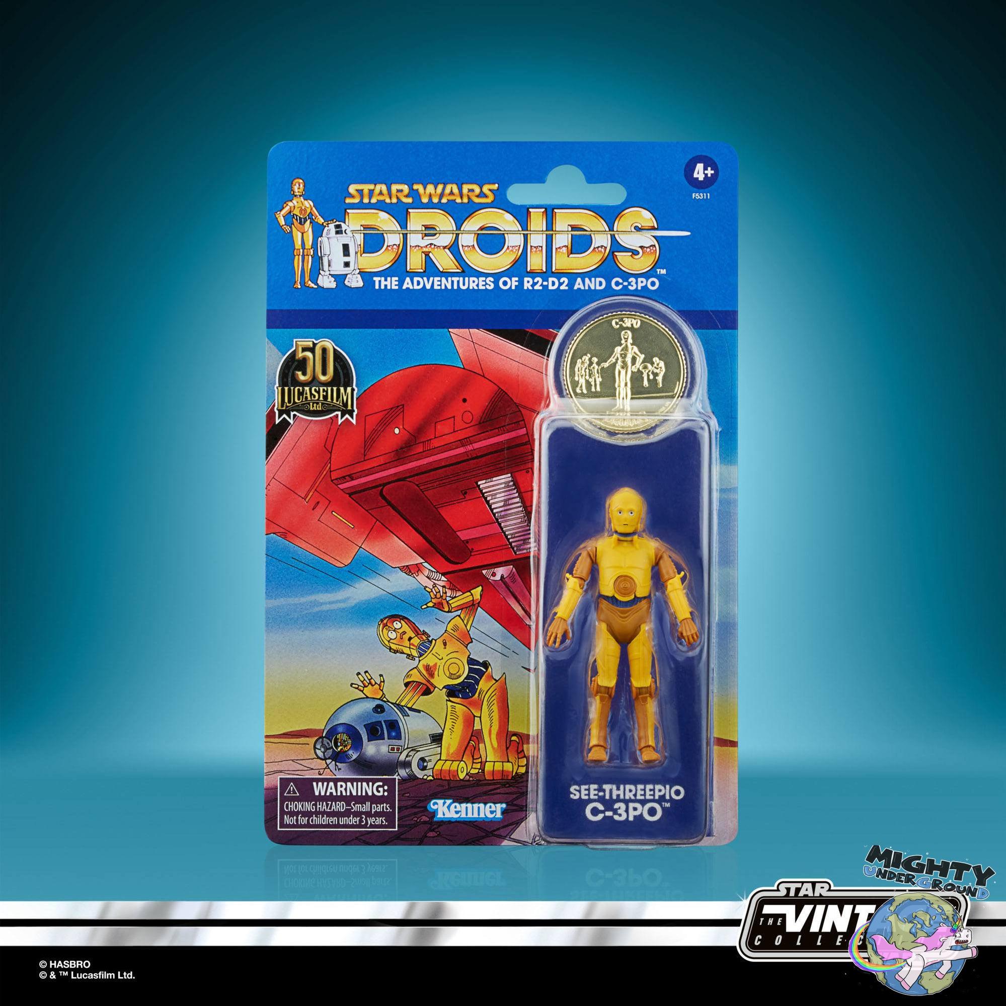 Star Wars Vintage Collection: See-Threepio (C-3PO, Droids) - 10 cm-Actionfiguren-Hasbro-Mighty Underground