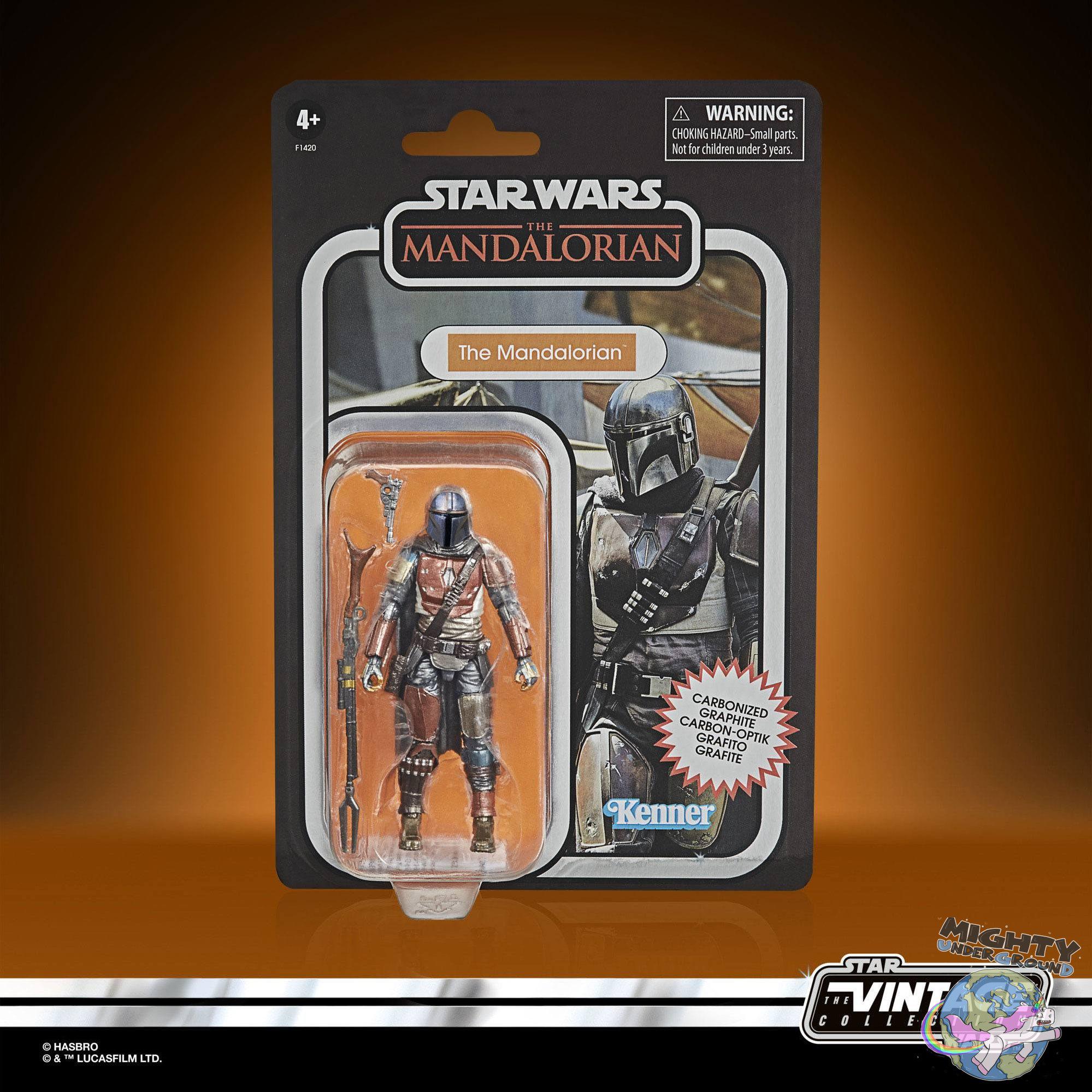 Star Wars Vintage Collection: The Mandalorian (Carbonized) 10 cm-Actionfiguren-Hasbro-mighty-underground