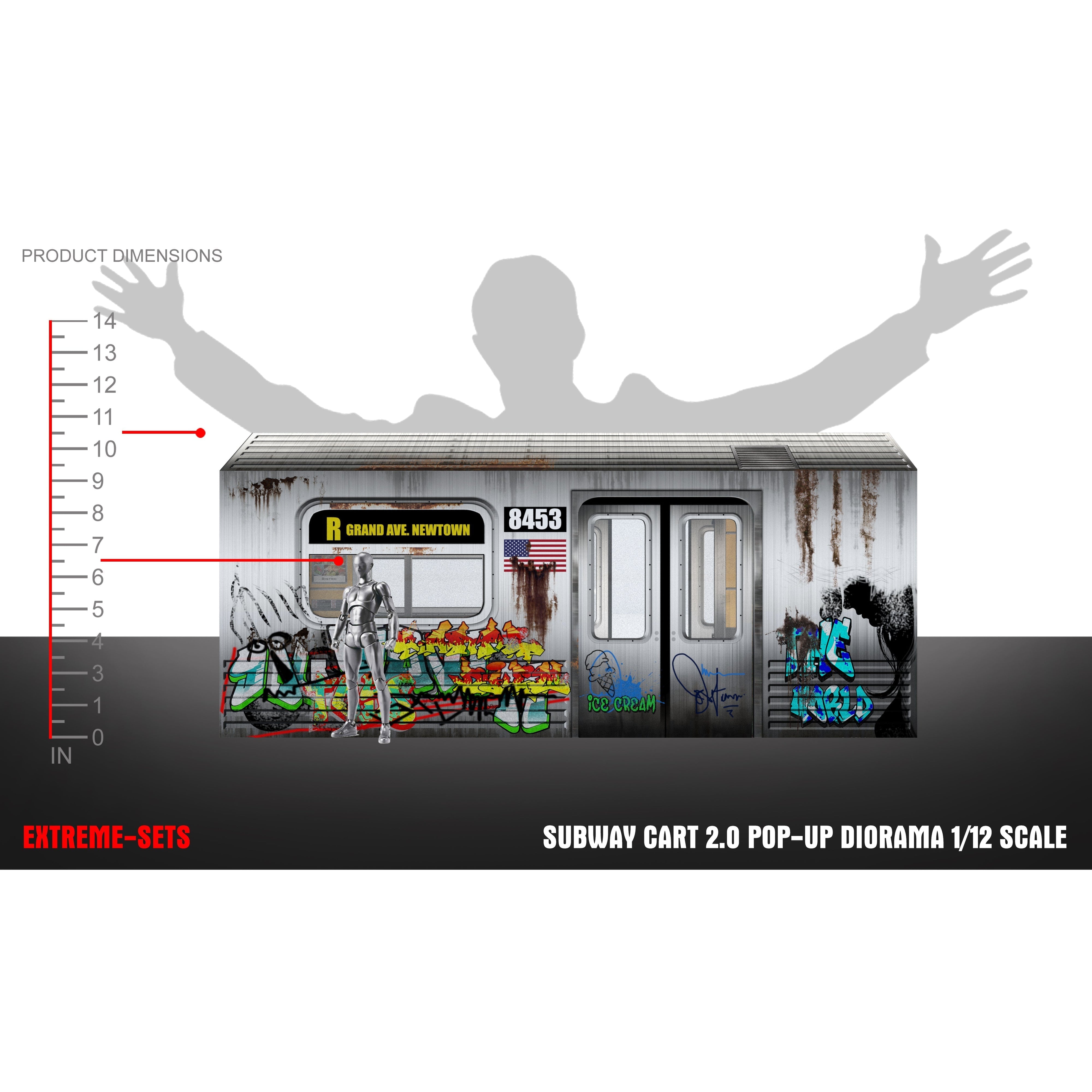 Subway Cart 2.0 Pop-Up - Diorama - 1/12-Actionfiguren-Extreme Sets-Mighty Underground