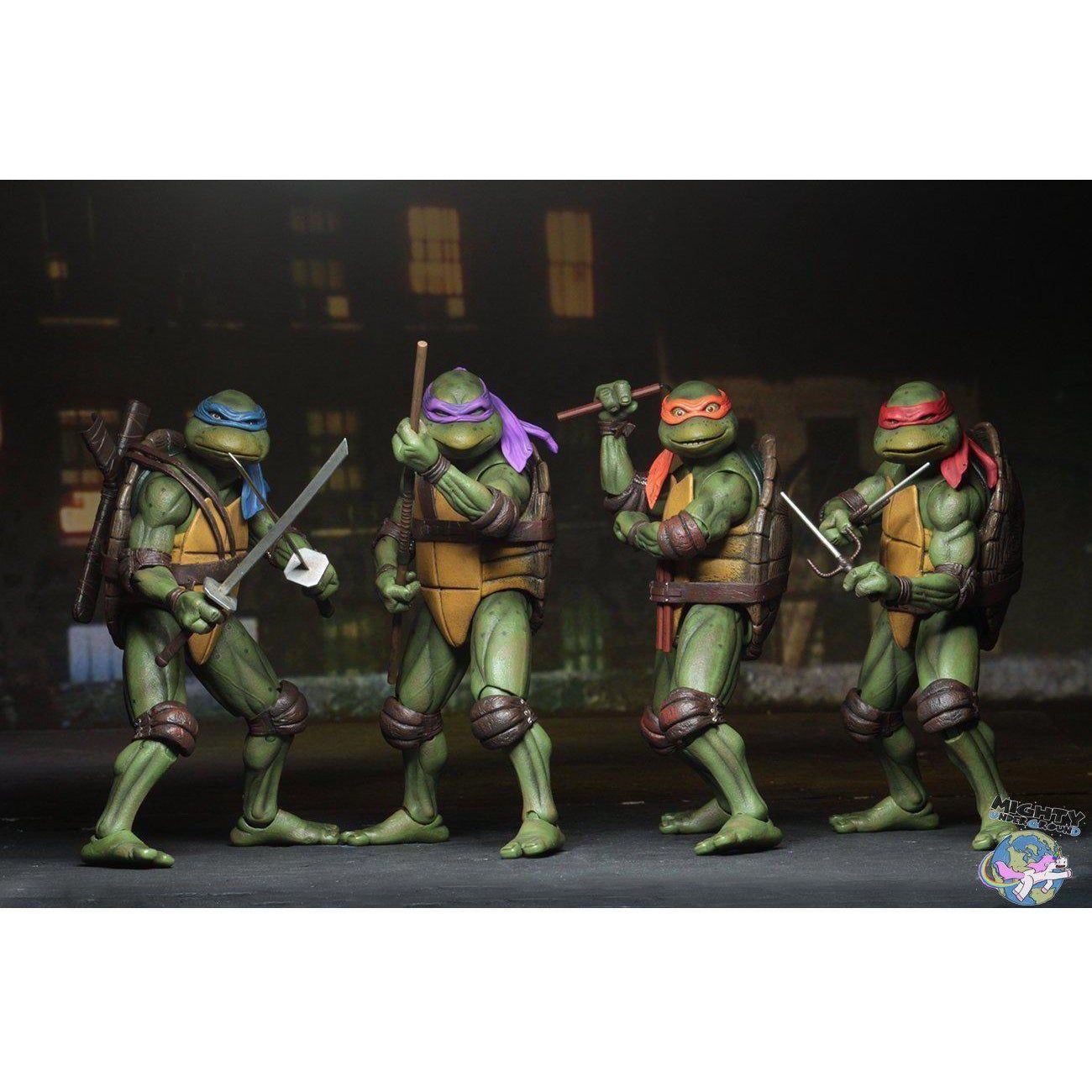 TMNT (1990 Movie): Leonardo, Raphael, Michelangelo, Donatello 4-Set-Actionfiguren-NECA-mighty-underground