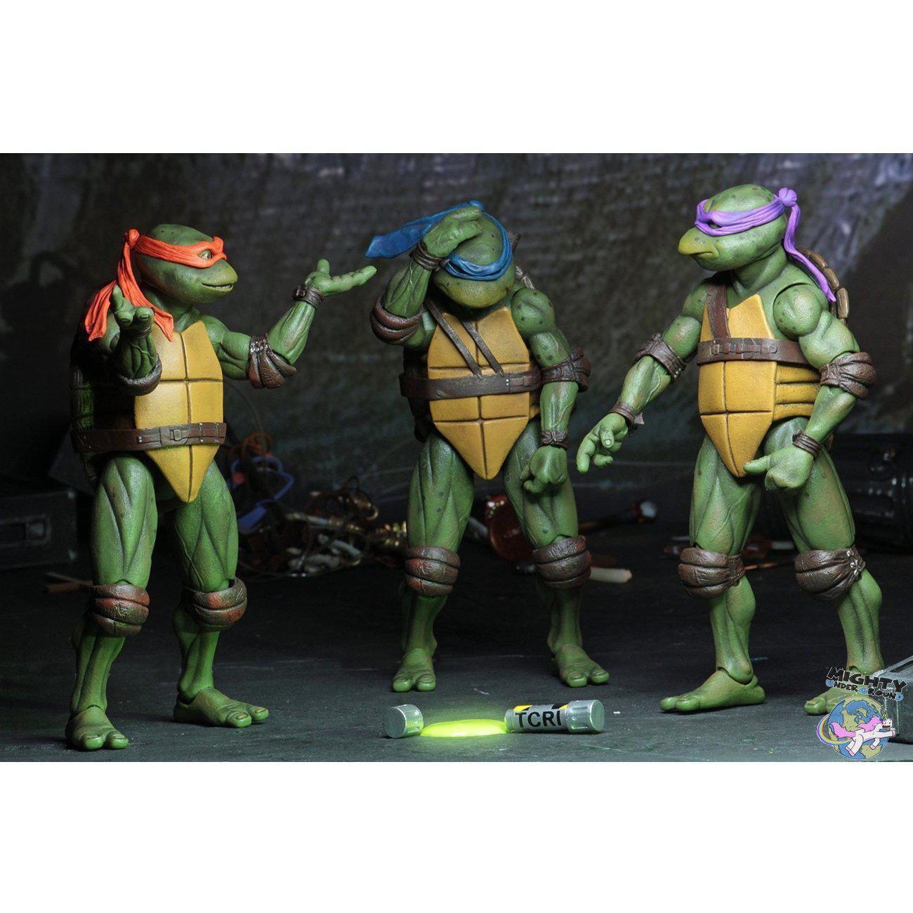 TMNT (1990 Movie): Leonardo, Raphael, Michelangelo, Donatello 4-Set-Actionfiguren-NECA-mighty-underground