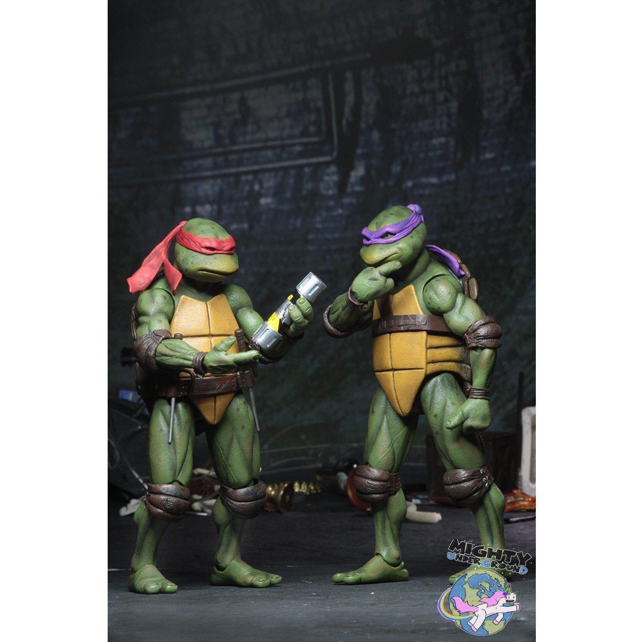 TMNT (1990 Movie): Leonardo, Raphael, Michelangelo, Donatello 4-Set-Actionfiguren-NECA-mighty-underground