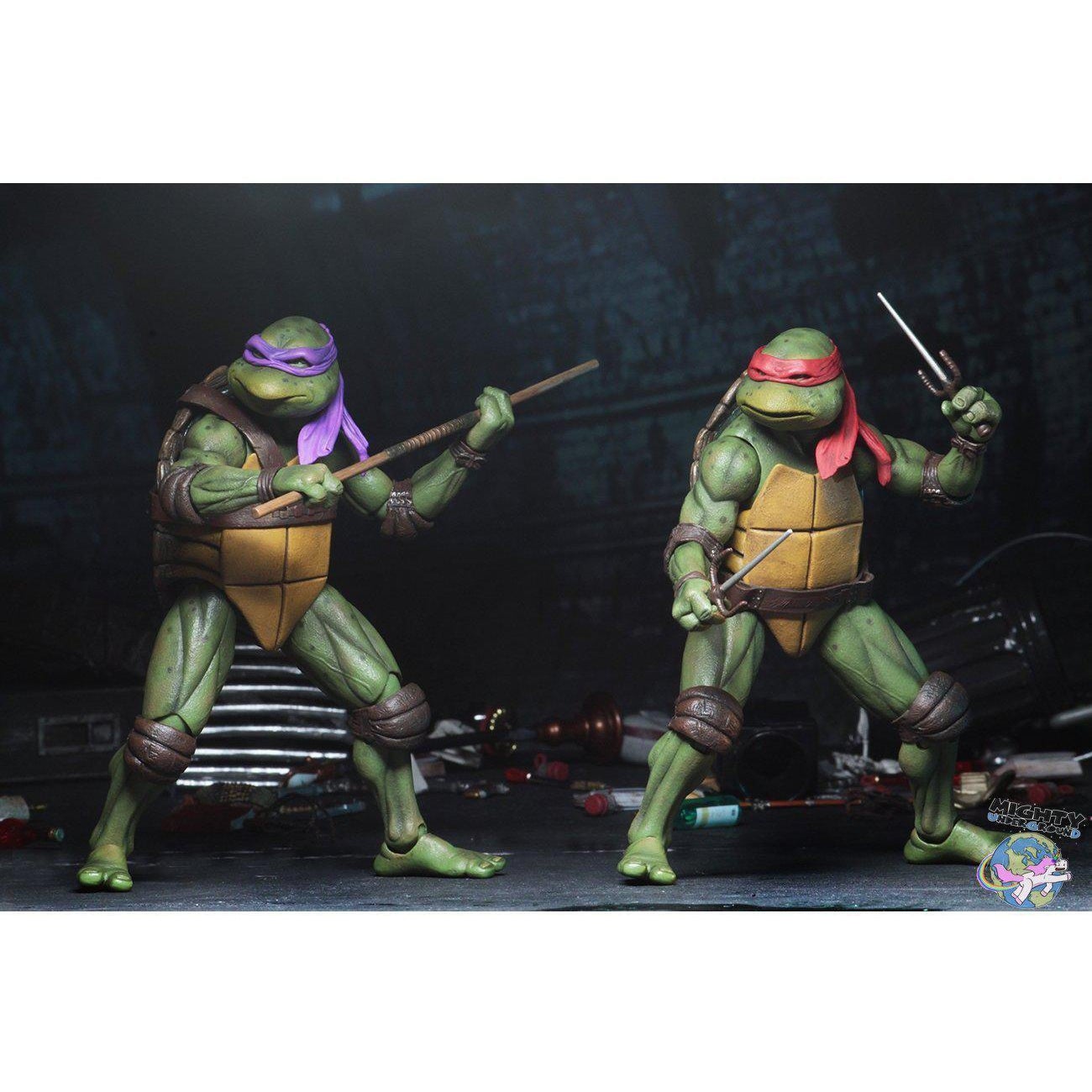 TMNT (1990 Movie): Leonardo, Raphael, Michelangelo, Donatello 4-Set-Actionfiguren-NECA-mighty-underground