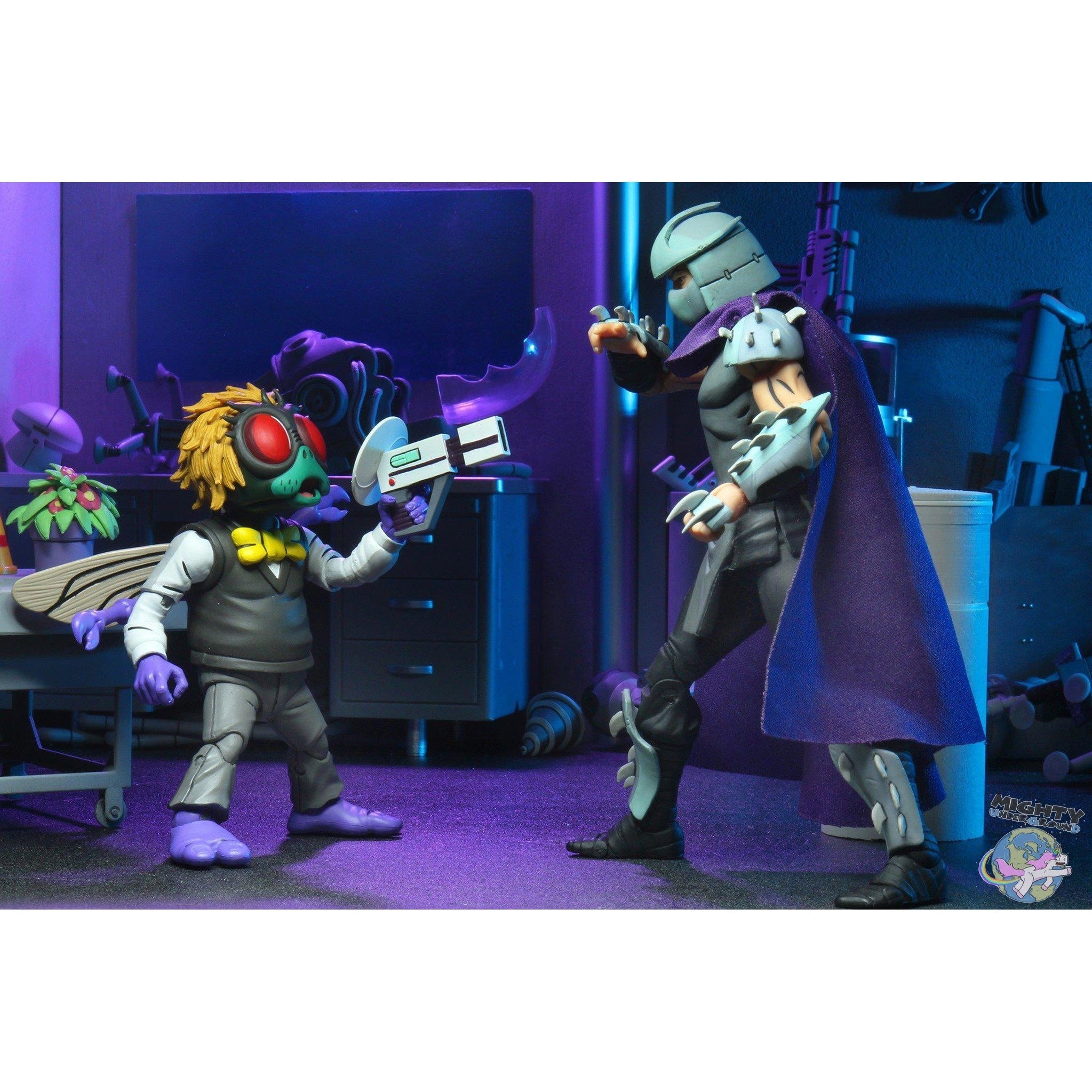 TMNT: Splinter & Baxter 2-Pack-Actionfiguren-NECA-Mighty Underground