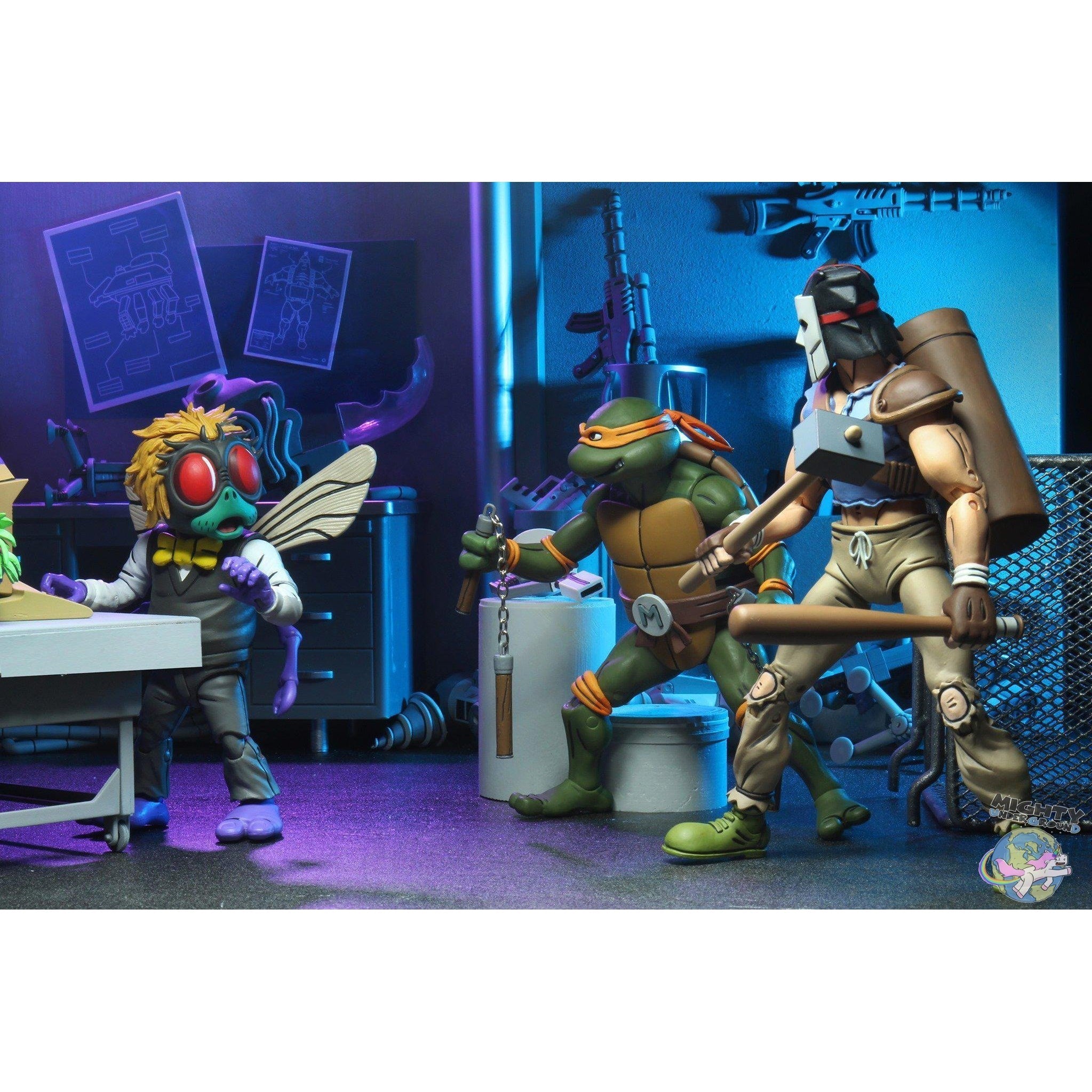 TMNT: Splinter & Baxter 2-Pack-Actionfiguren-NECA-Mighty Underground
