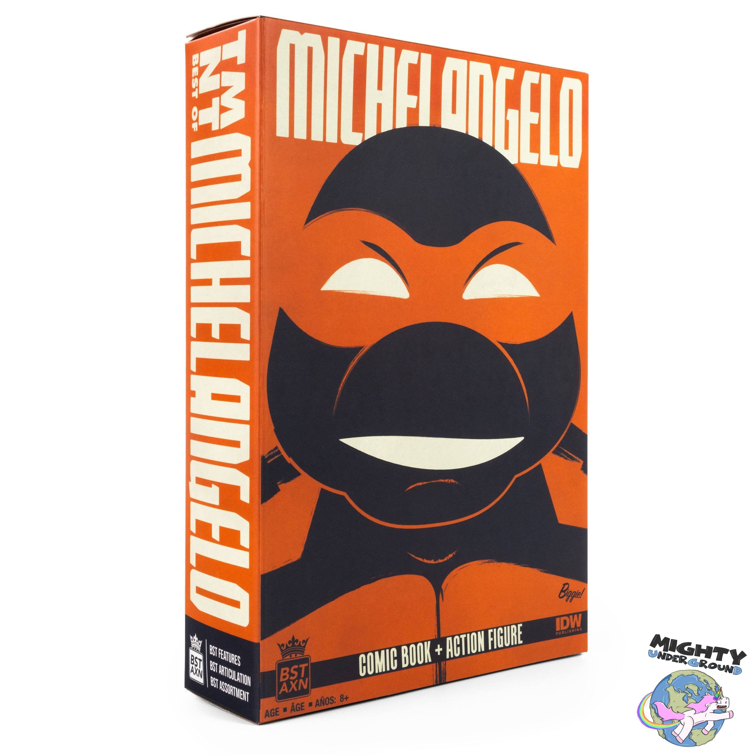TMNT: Turtles BST AXN x IDW Figure + Comics 4-Set - 5 inch-Actionfiguren-The Loyal Subjects-Mighty Underground