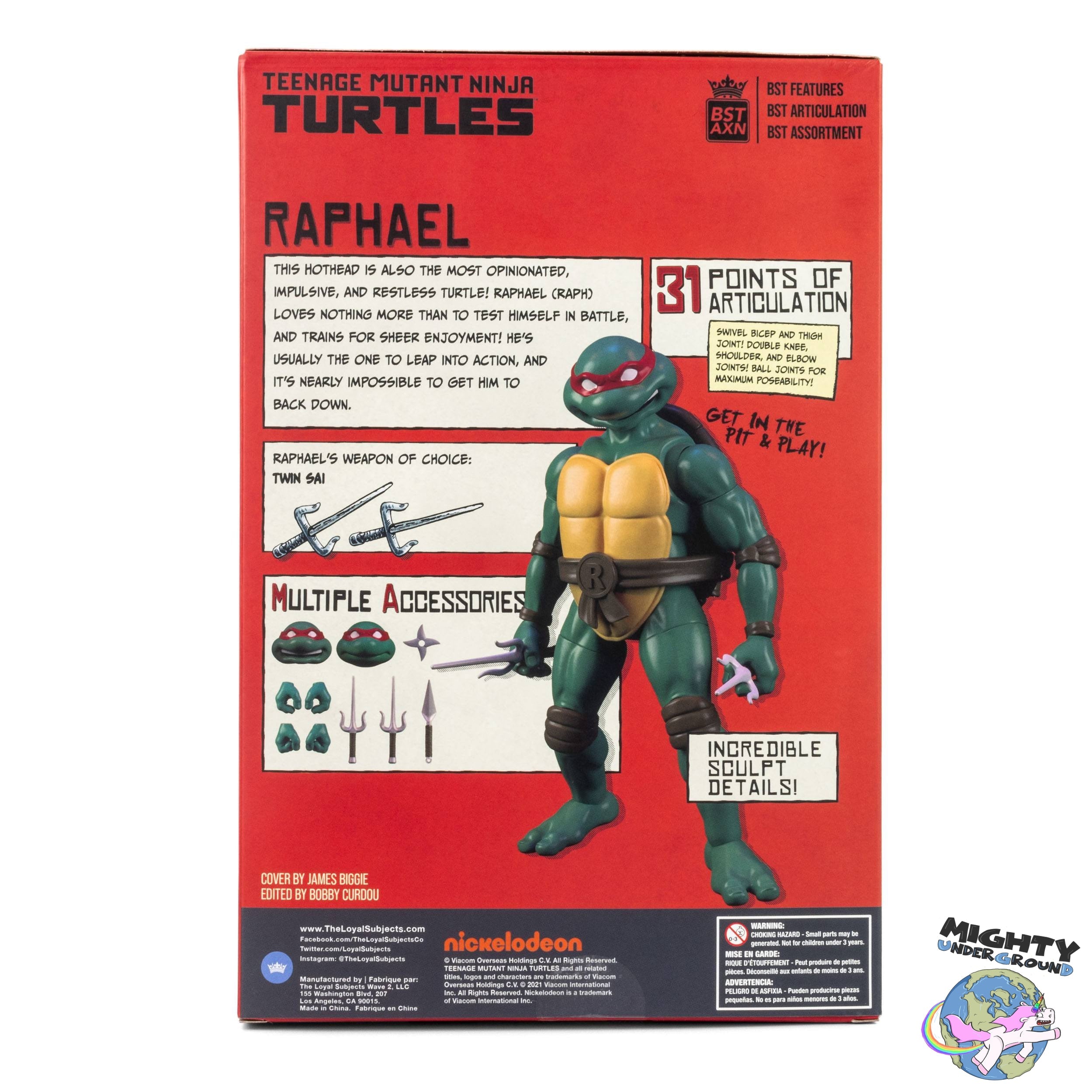 TMNT: Turtles BST AXN x IDW Figure + Comics 4-Set - 5 inch-Actionfiguren-The Loyal Subjects-Mighty Underground