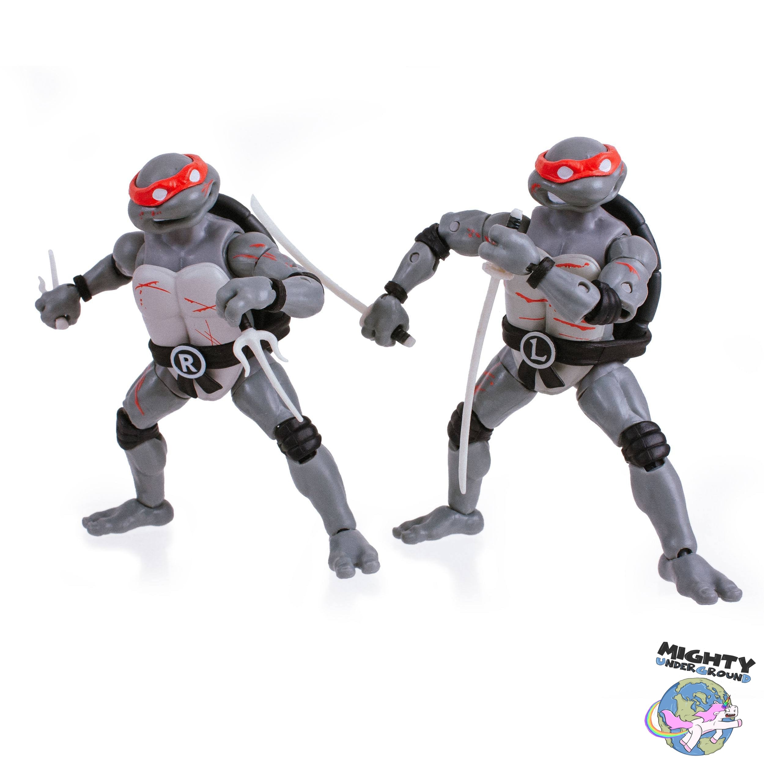 TMNT: Turtles (Battle Damaged) BST AXN Figure 4-Set - 5 inch-Actionfiguren-The Loyal Subjects-Mighty Underground