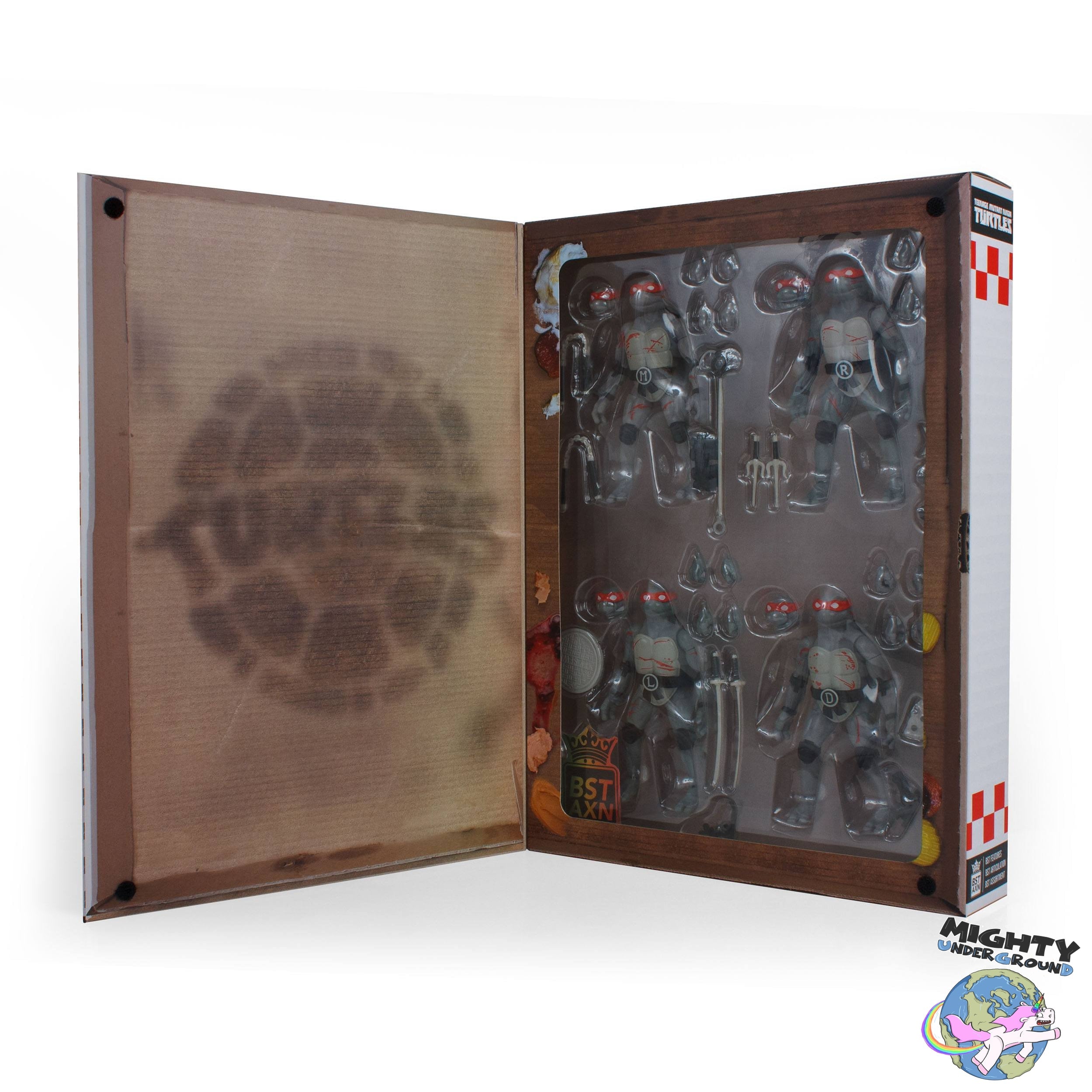 TMNT: Turtles (Battle Damaged) BST AXN Figure 4-Set - 5 inch-Actionfiguren-The Loyal Subjects-Mighty Underground