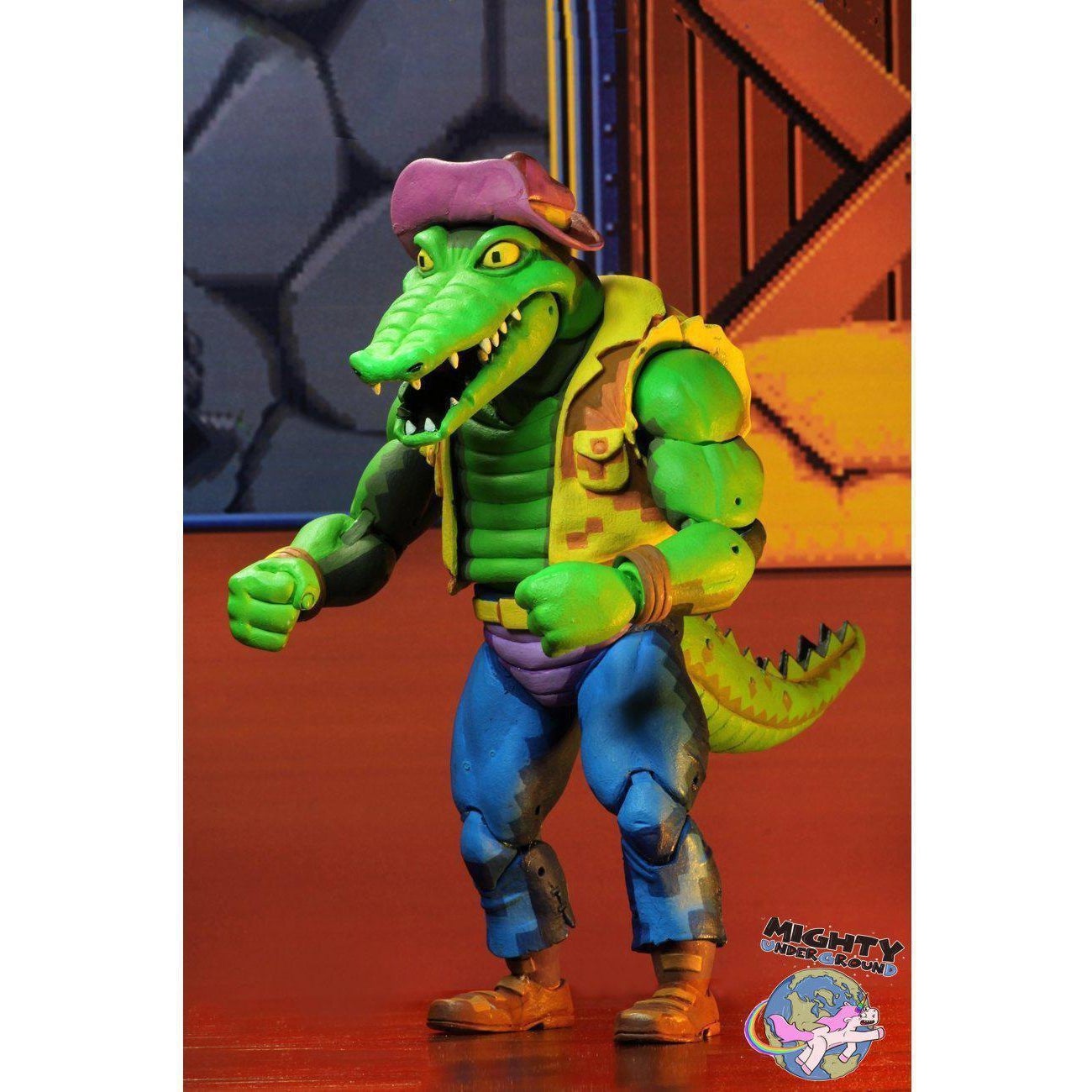 TMNT Turtles in Time (Game): Leatherhead-Actionfiguren-NECA-mighty-underground