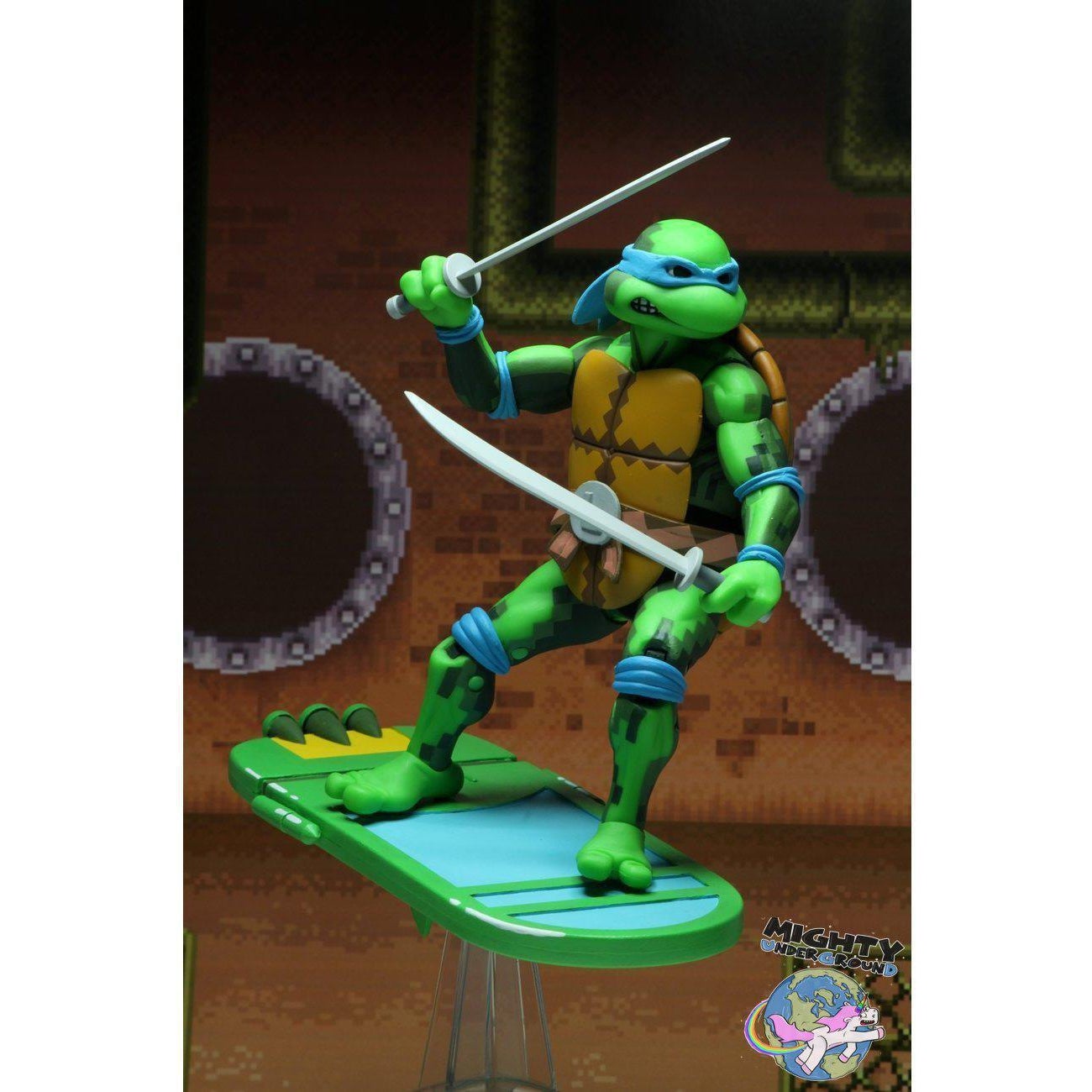 TMNT Turtles in Time (Game): Leonardo-Actionfiguren-NECA-mighty-underground