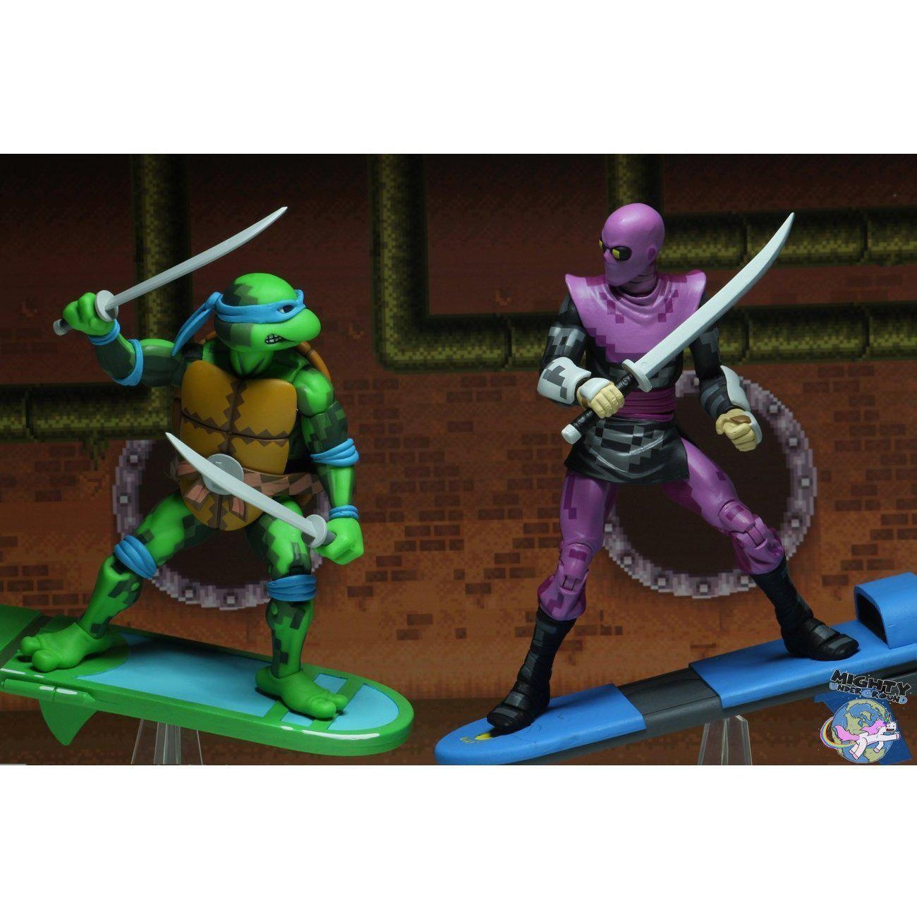 TMNT Turtles in Time (Game): Leonardo-Actionfiguren-NECA-mighty-underground