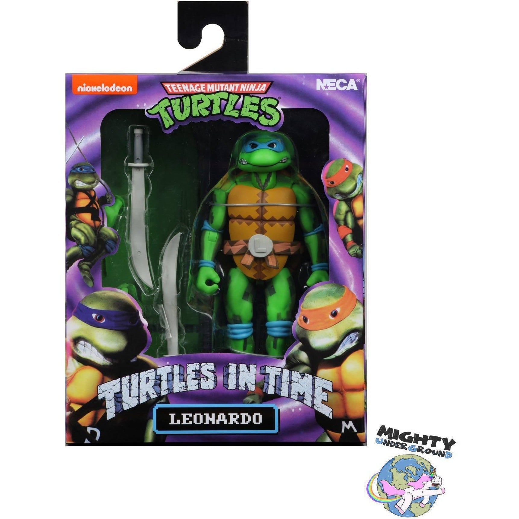 TMNT Turtles in Time (Game): Leonardo-Actionfiguren-NECA-mighty-underground