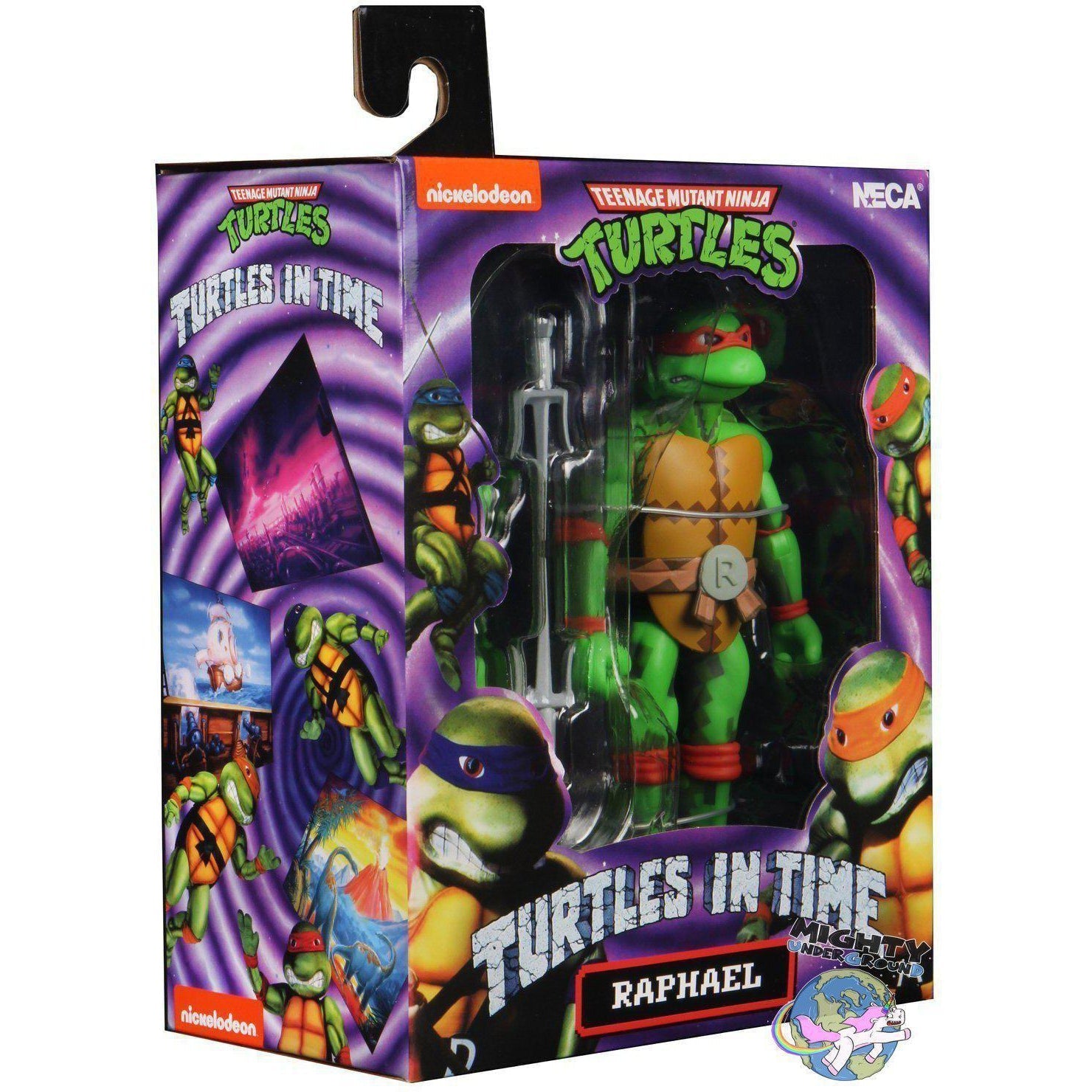 TMNT Turtles in Time (Game): Raphael-Actionfiguren-NECA-mighty-underground