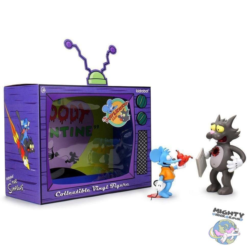 The Simpsons: Itchy & Scratchy - My bloody Valentine - Vinyl Art Figurines VORBESTELLUNG!-Figuren-Kidrobot-mighty-underground