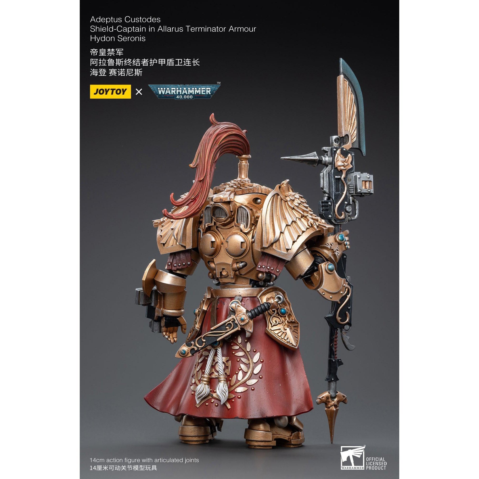 Warhammer 40k: Adeptus Custodes Shield-Captain Hydon Seronis Allarus Terminator Armour - 12 cm-Actionfiguren-JoyToy-Mighty Underground