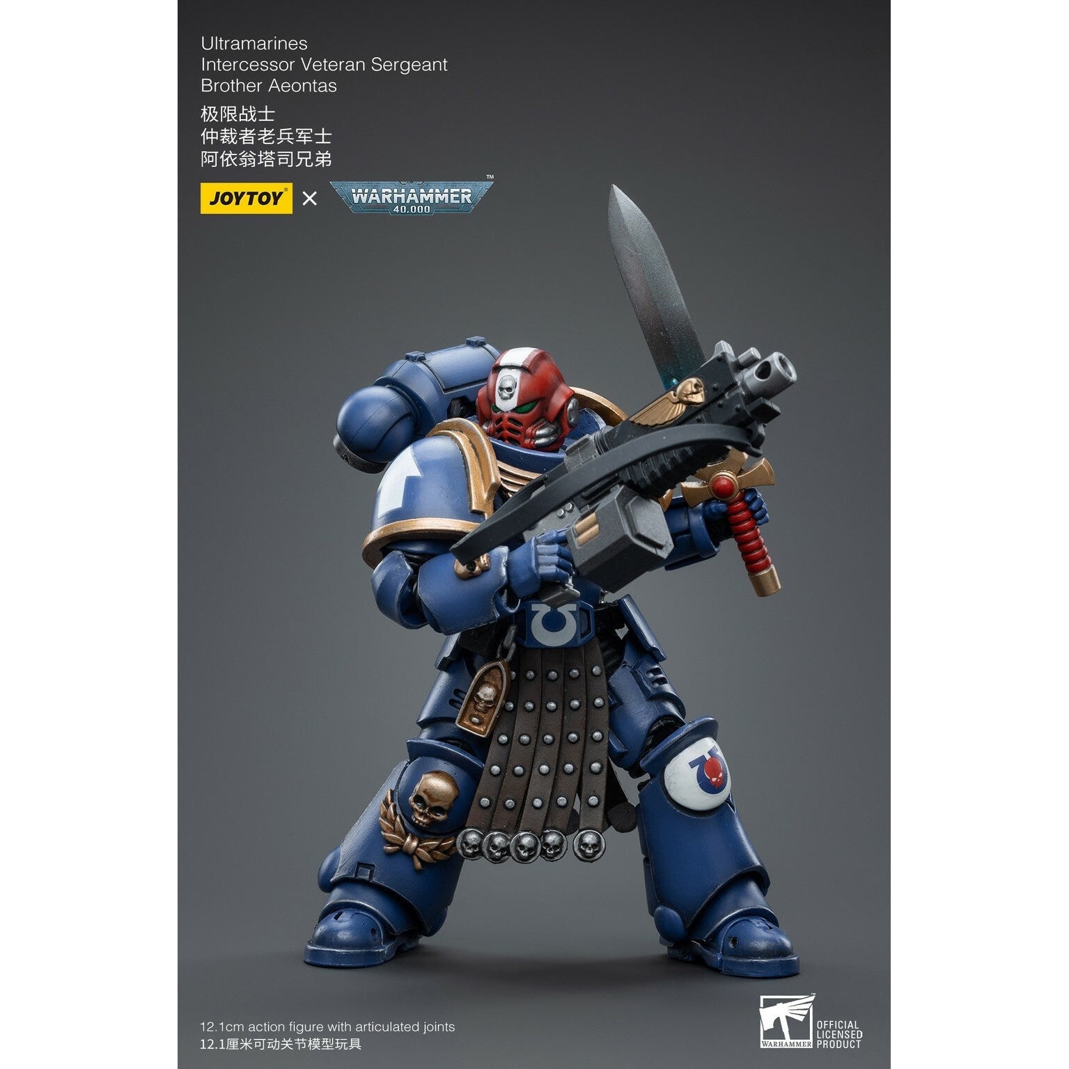 Warhammer 40k: Ultramarines Intercessor Veteran Sergeant Brother Aeontas - 12 cm-Actionfiguren-JoyToy-Mighty Underground