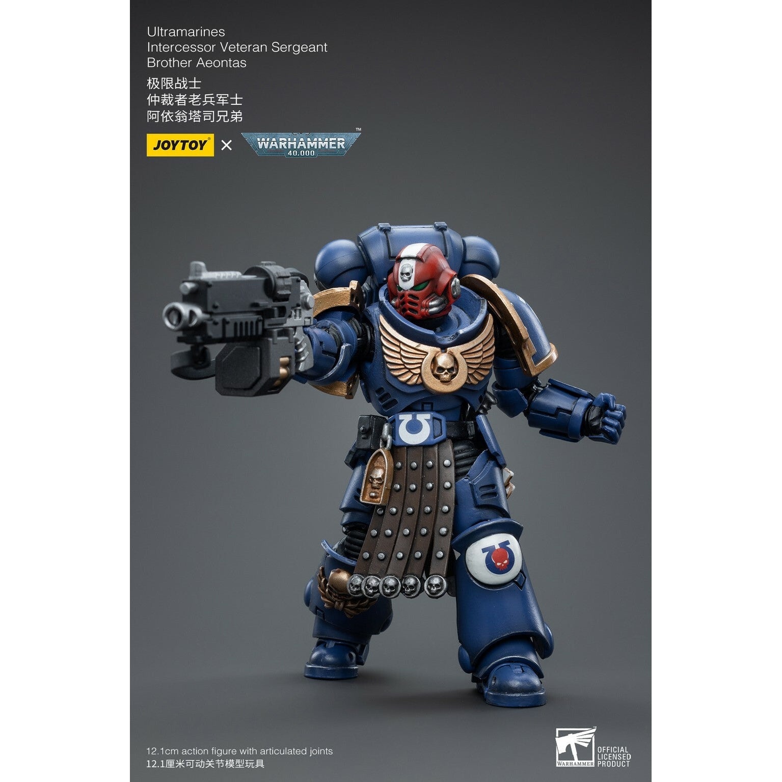 Warhammer 40k: Ultramarines Intercessor Veteran Sergeant Brother Aeontas - 12 cm-Actionfiguren-JoyToy-Mighty Underground