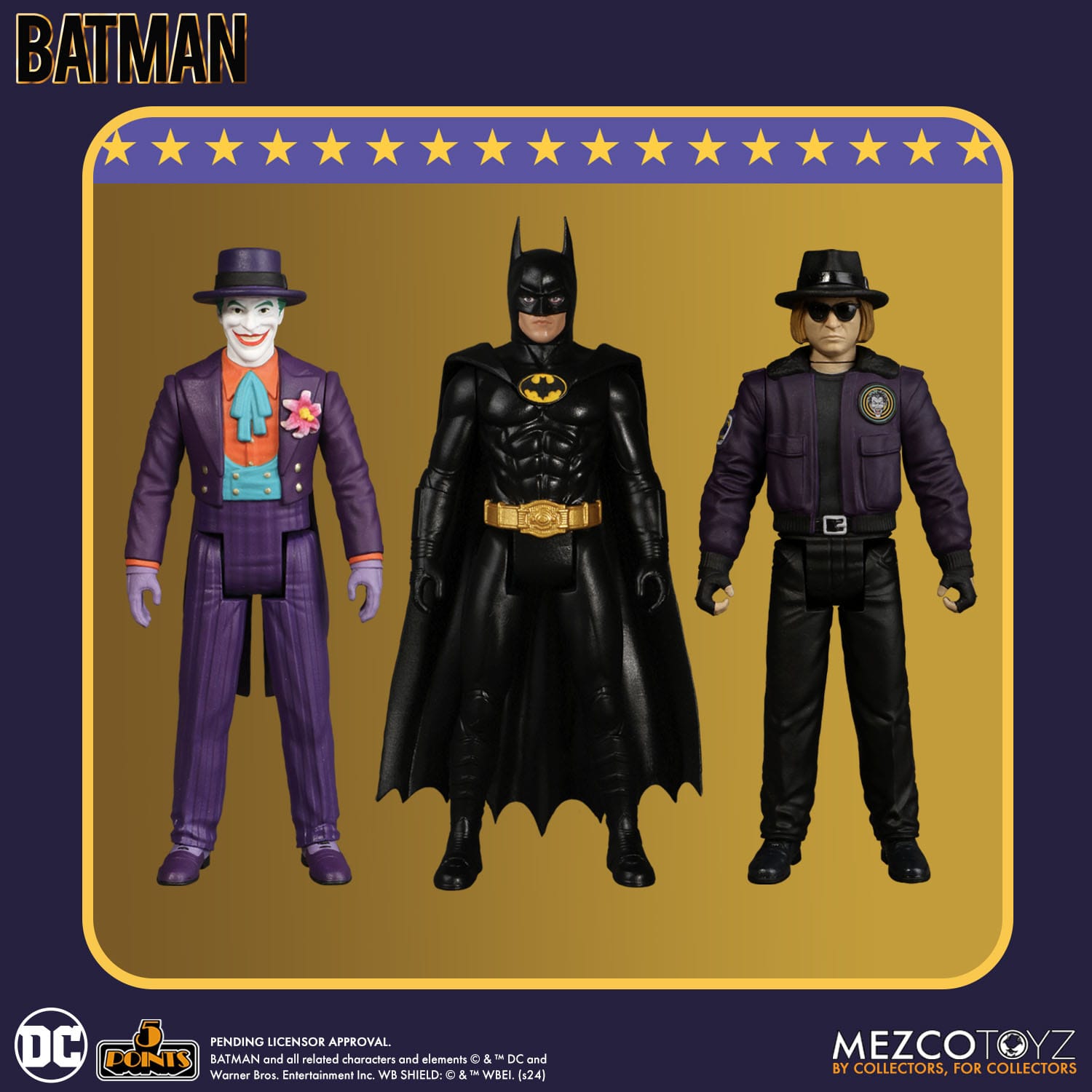 Batman 1989: 5 Points - Batman, Joker, Joker Goon - 3er Bundle-Actionfiguren-Mezco Toys-Mighty Underground
