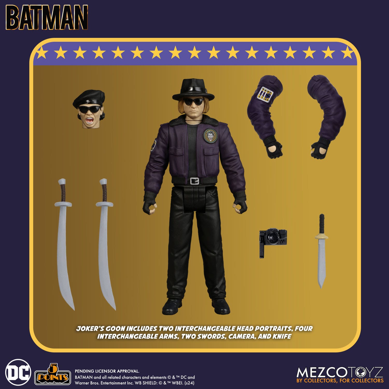 Batman 1989: 5 Points - Batman, Joker, Joker Goon - 3er Bundle-Actionfiguren-Mezco Toys-Mighty Underground