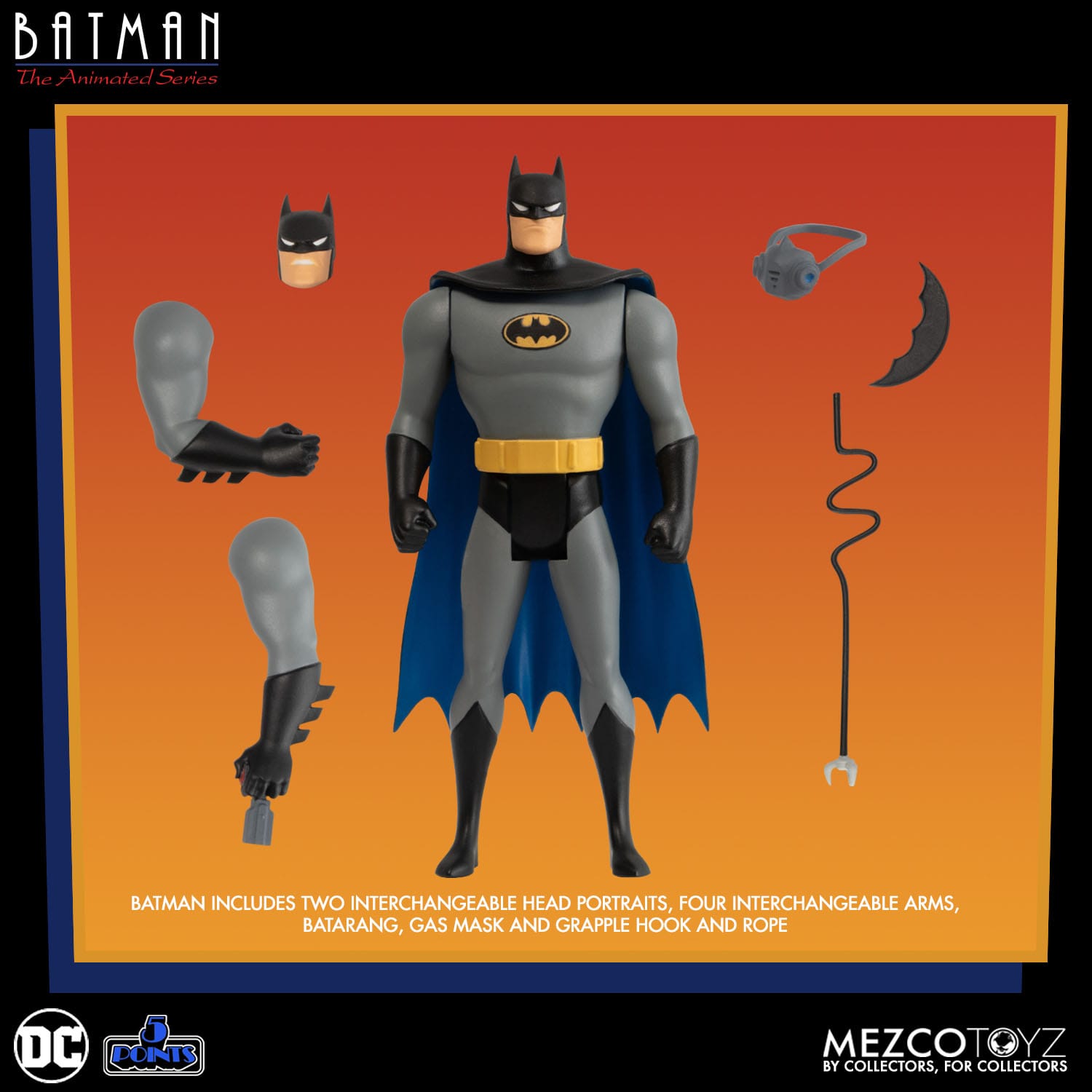 Batman The Animated Series: 5 Points 4-Set Wave-Actionfiguren-Mezco Toys-Mighty Underground