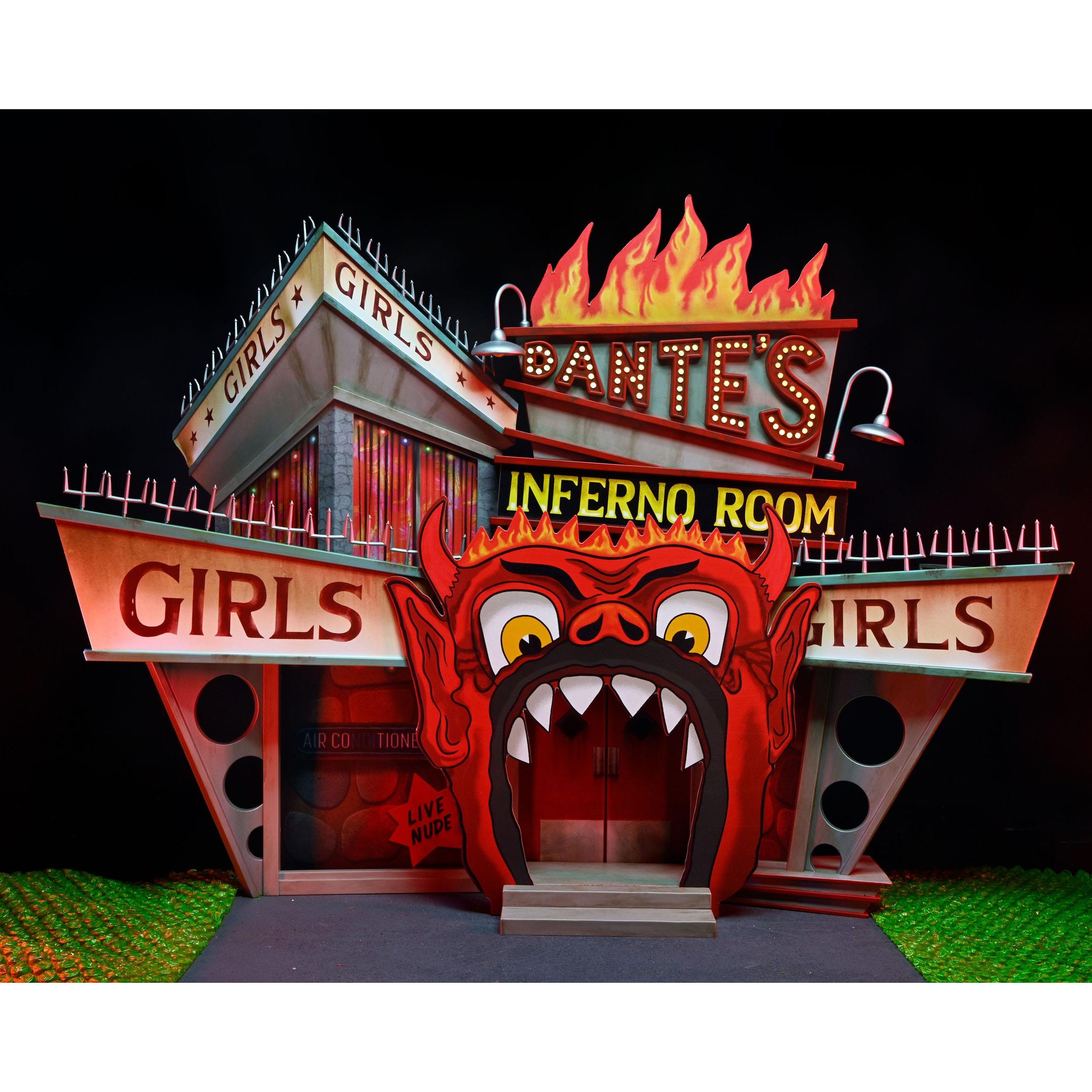 Beetlejuice (1988): Trenchcoat with Spikes Inferno Room Deluxe Set - Diorama-Actionfiguren-NECA-Mighty Underground