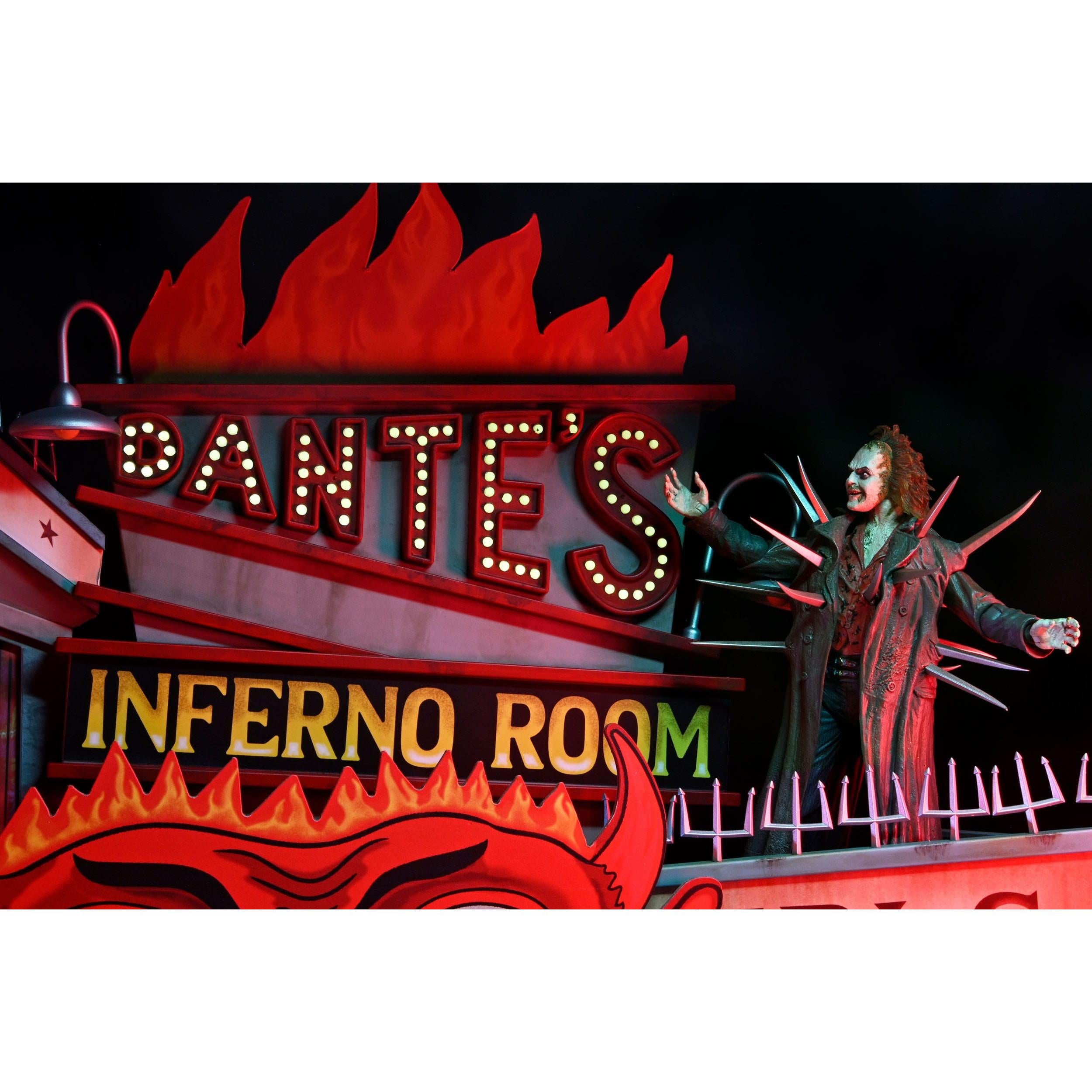 Beetlejuice (1988): Trenchcoat with Spikes Inferno Room Deluxe Set - Diorama-Actionfiguren-NECA-Mighty Underground