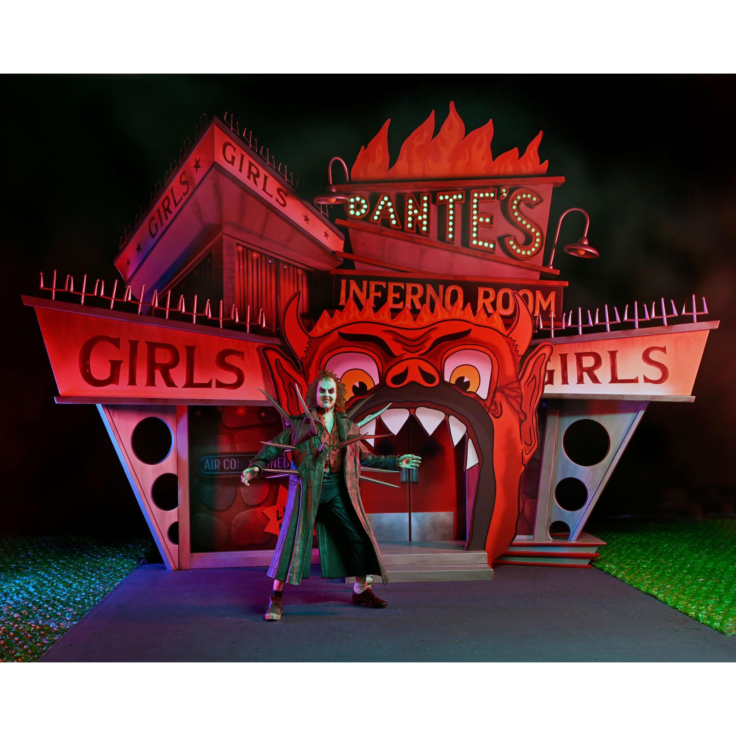 Beetlejuice (1988): Trenchcoat with Spikes Inferno Room Deluxe Set - Diorama-Actionfiguren-NECA-Mighty Underground