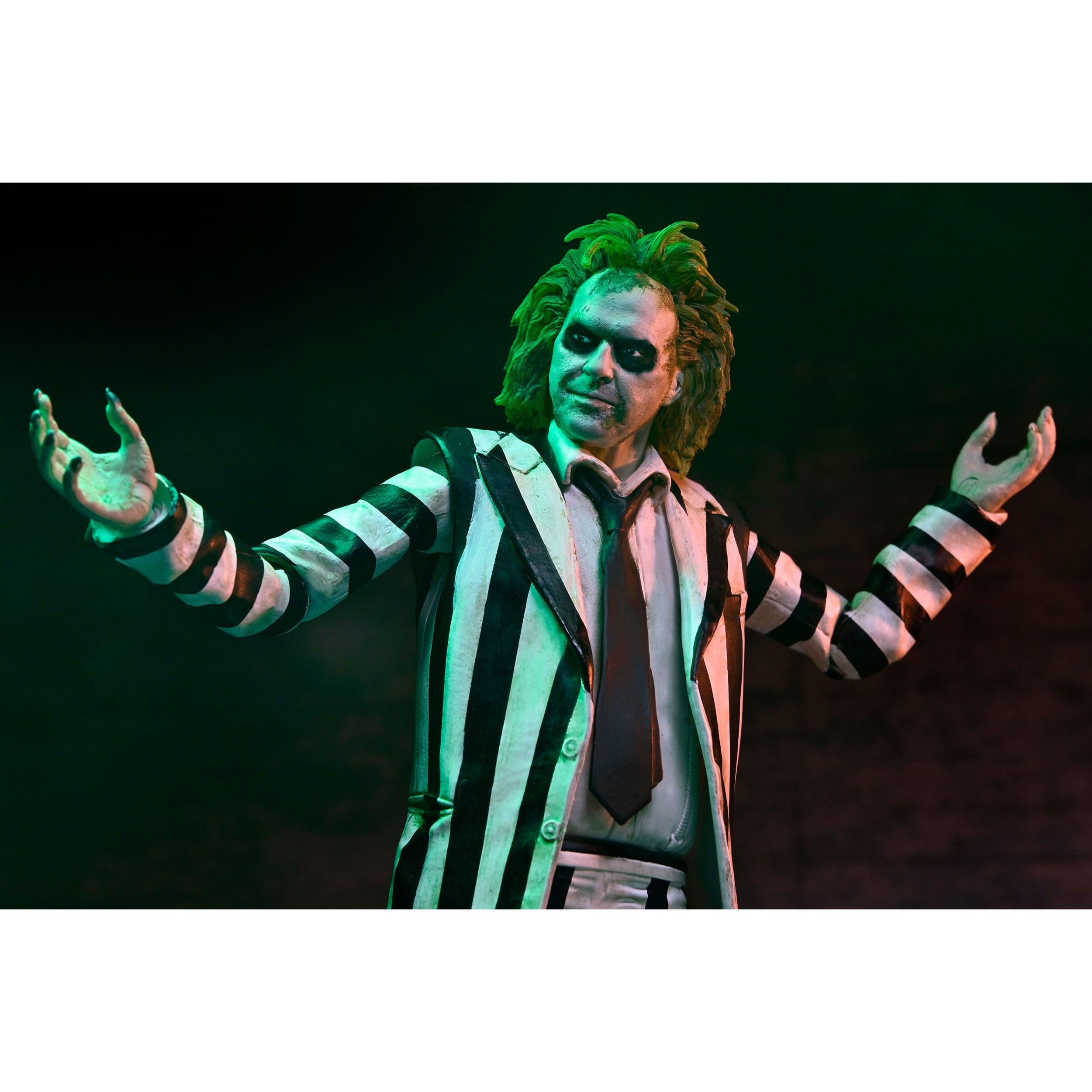 Beetlejuice (1988): Ultimate Beetlejuice: "Striped Suit"-Actionfiguren-NECA-Mighty Underground