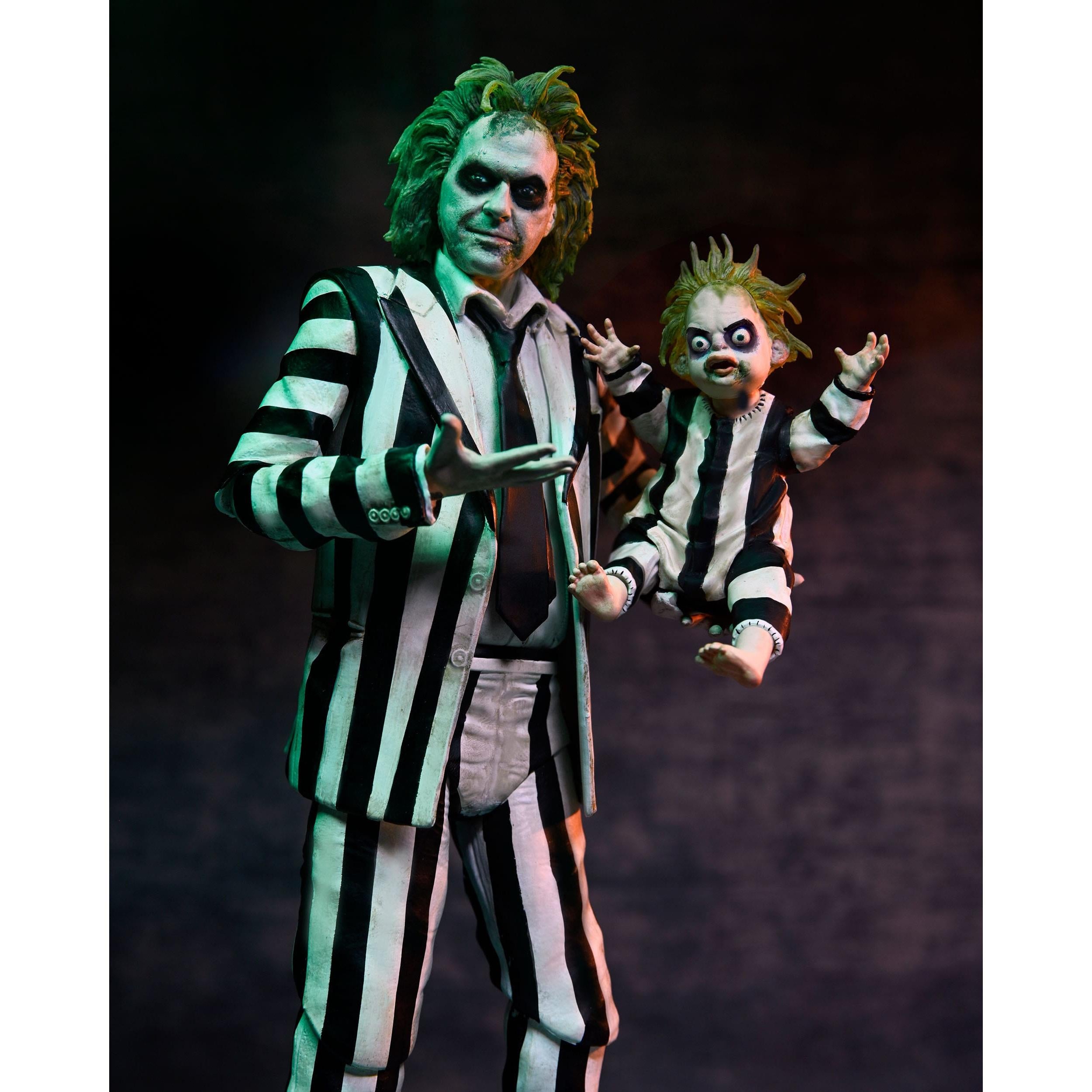 Beetlejuice (1988): Ultimate Beetlejuice: "Striped Suit"-Actionfiguren-NECA-Mighty Underground