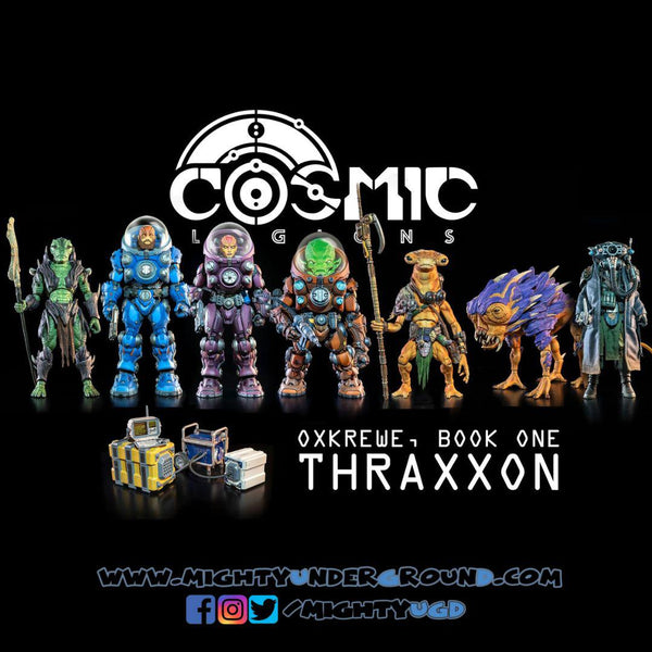 Cosmic Legions: OxKrewe, Book One - Thraxxon ALL-IN-Actionfiguren-Four Horsemen Toy Design-Mighty Underground