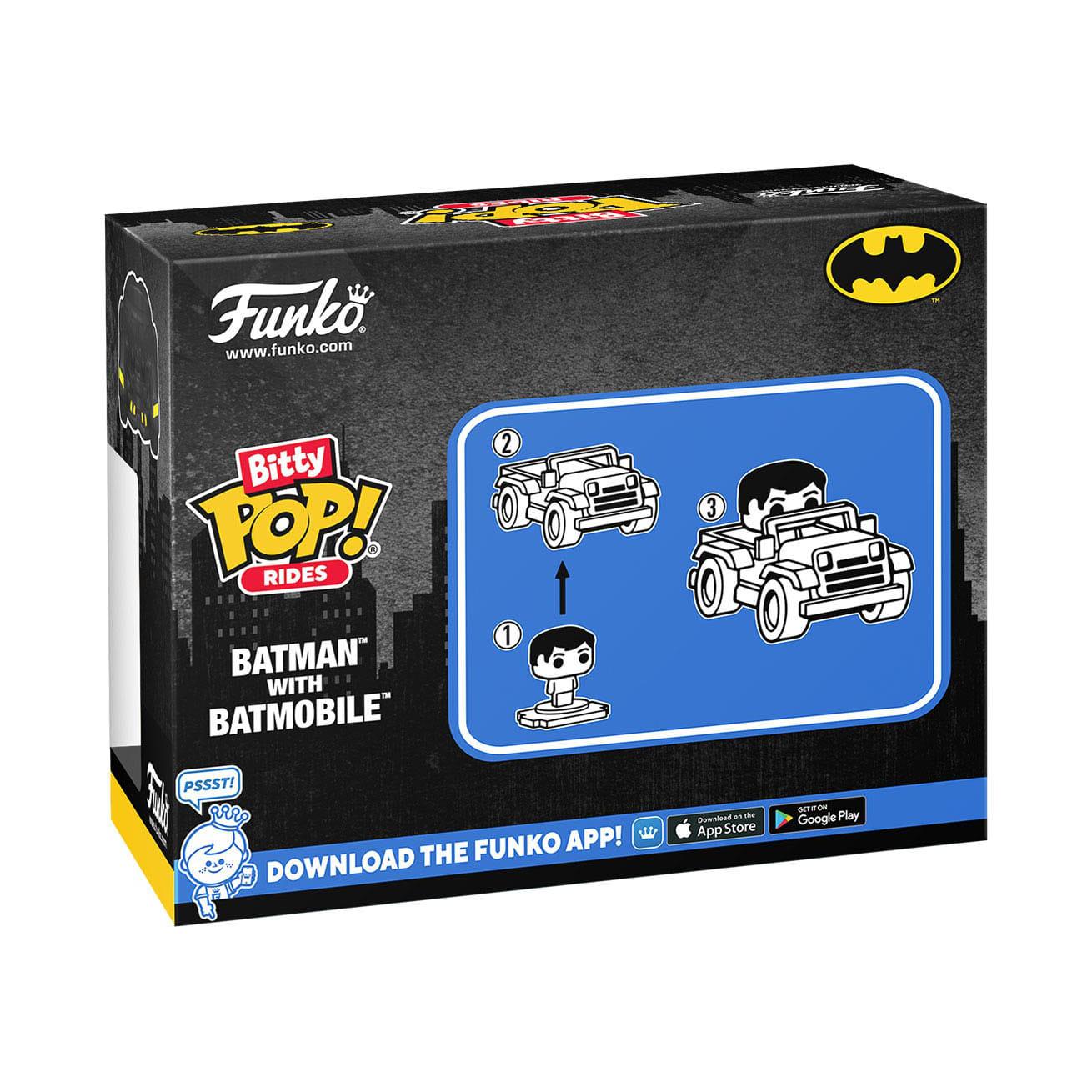 DC Comics: Batman with Batmobile - Bitty POP! Rides-POP! + Funkos-Funko-Mighty Underground