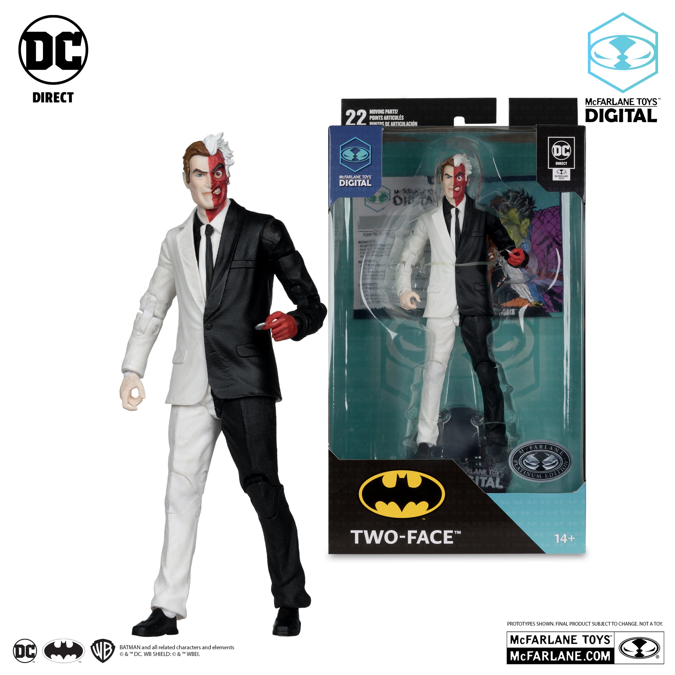 DC Direct: Two-Face (Silver Age) [Chase]-Actionfiguren-McFarlane Toys-Mighty Underground