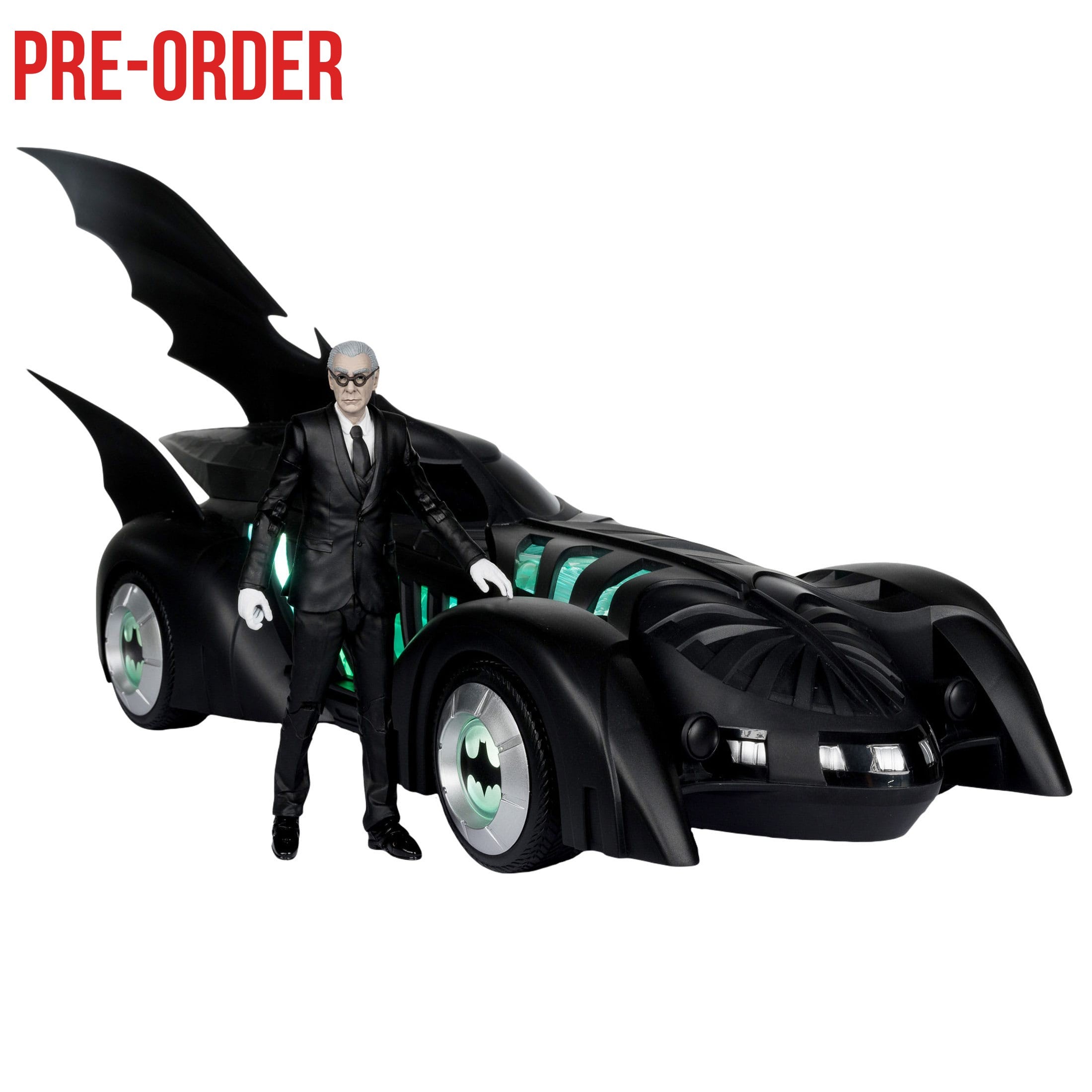 DC Multiverse: Batman Forever Alfred Pennyworth & Batmobile (Gold Label)-Actionfiguren-McFarlane Toys-Mighty Underground