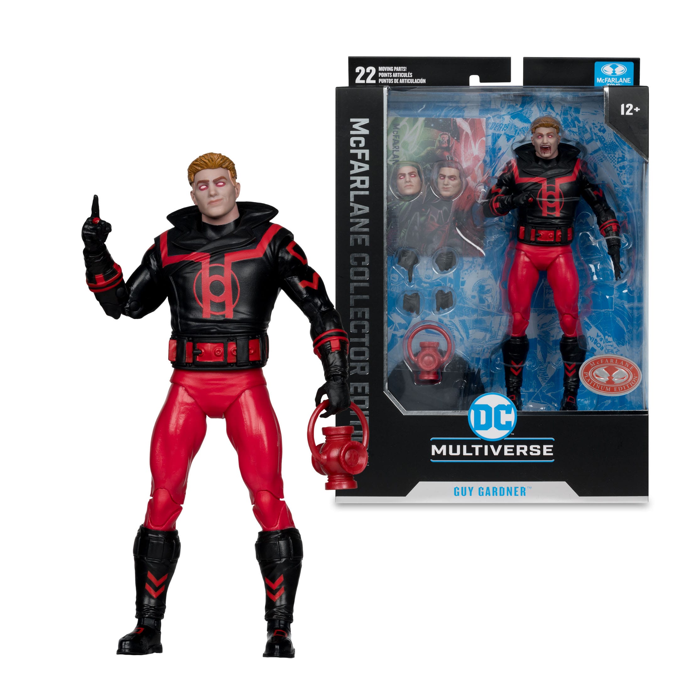 DC Multiverse Collector Edition: Guy Gardner (Red Lantern) #37 [Red Platinum Edition]-Actionfiguren-McFarlane Toys-Mighty Underground