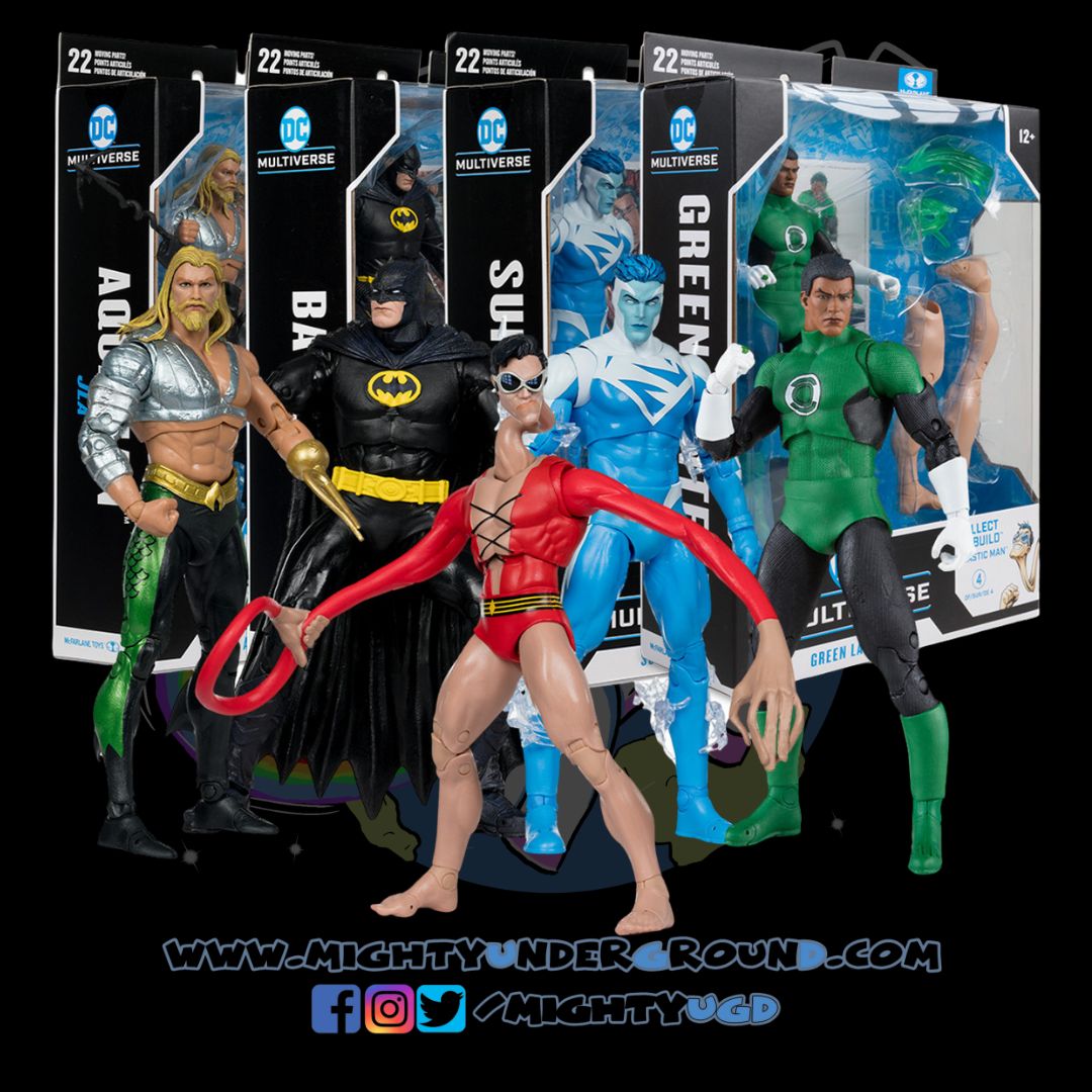 DC Multiverse: JLA - 4 Figuren + Plastic Man BAF-Set-Actionfiguren-McFarlane Toys-Mighty Underground