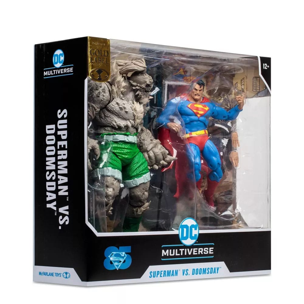 DC Multiverse: Superman vs Doomsday (Gold Label)-Actionfiguren-McFarlane Toys-Mighty Underground