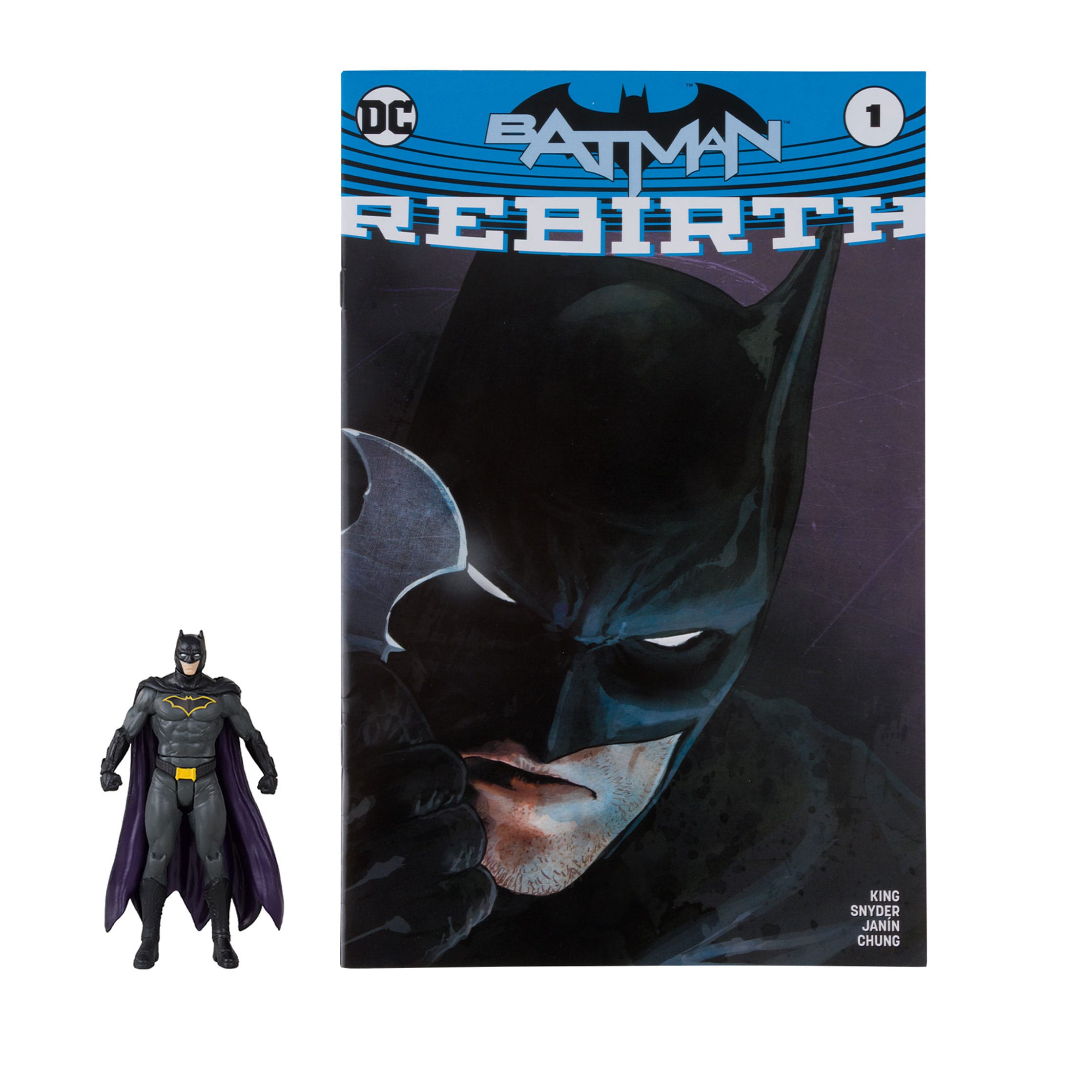 DC Page Punchers: Batman (Rebirth) - Actionfigur & Comic - 8 cm-Actionfiguren-McFarlane Toys-Mighty Underground