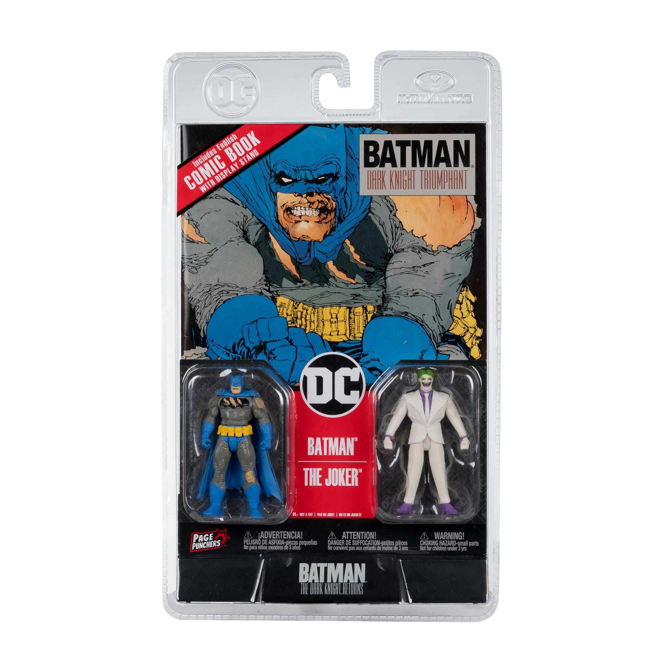 DC Page Punchers: Batman & The Joker (Batman: The Dark Knight Returns) - Actionfigur & Comic - 8 cm-Actionfiguren-McFarlane Toys-Mighty Underground