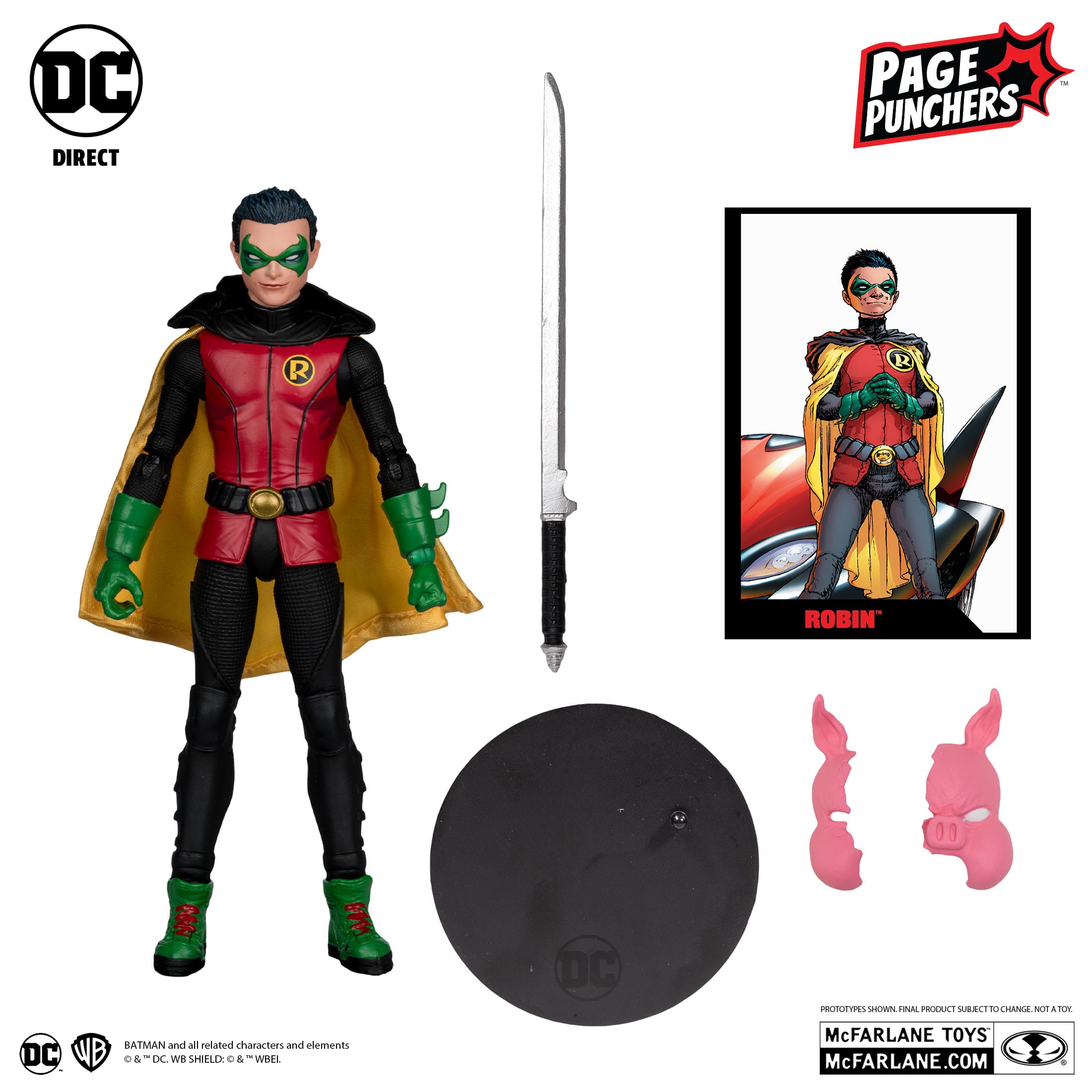 DC Page Punchers: Robin (Damian Wayne) (Batman: Reborn) - Actionfigur & Comic - 7 inch-Actionfiguren-McFarlane Toys-Mighty Underground