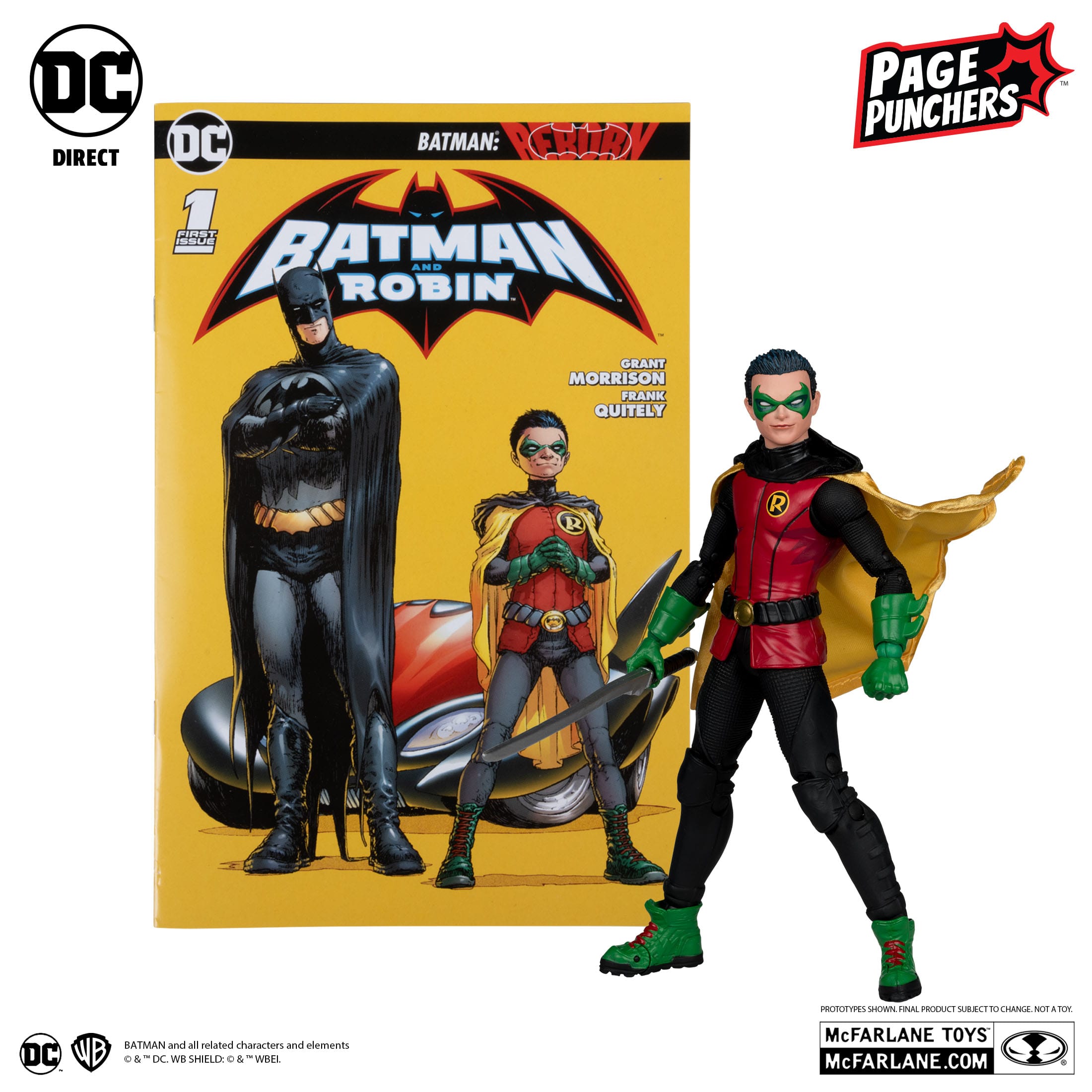 DC Page Punchers: Robin (Damian Wayne) (Batman: Reborn) - Actionfigur & Comic - 7 inch-Actionfiguren-McFarlane Toys-Mighty Underground